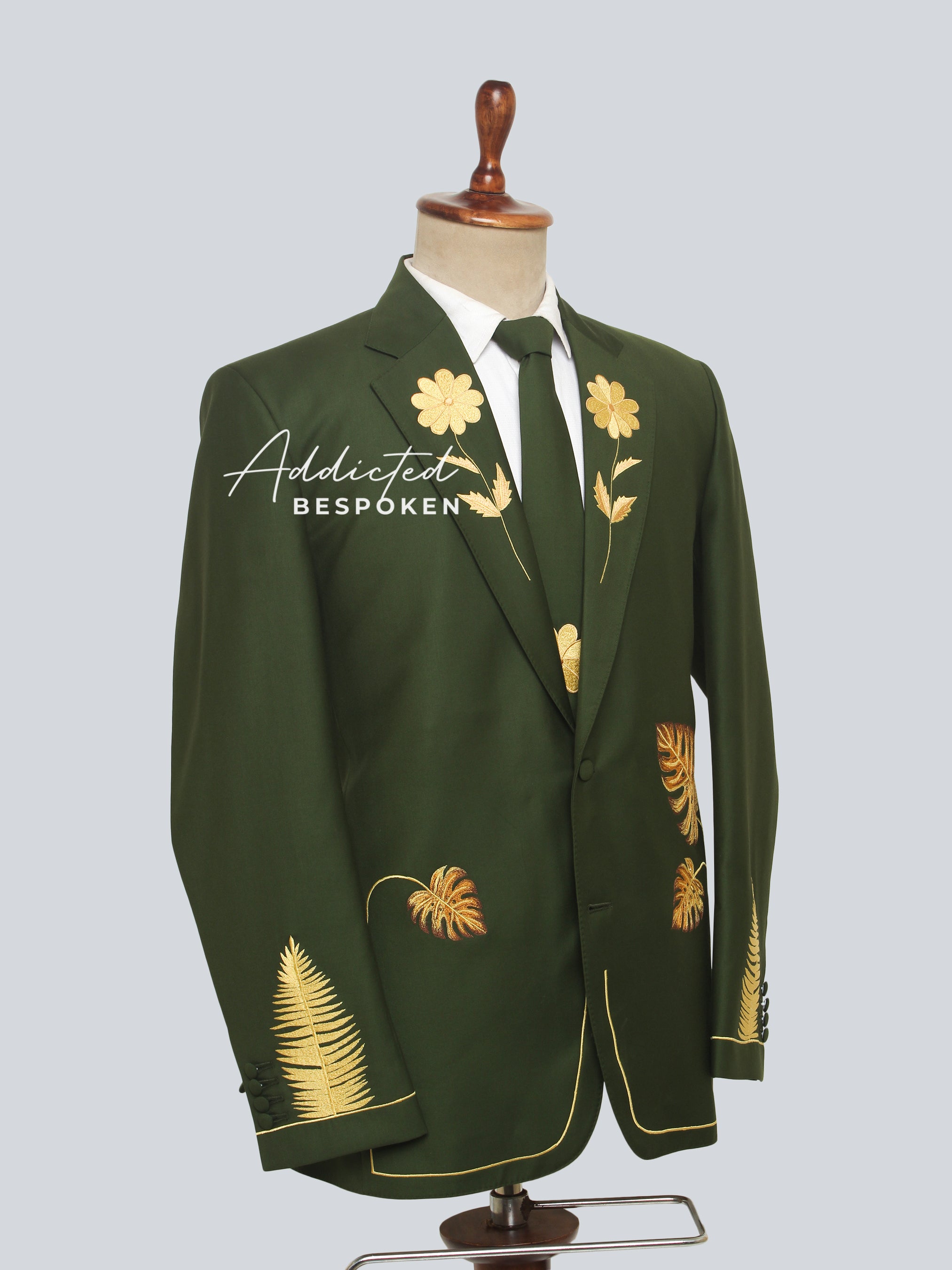 Golden Floral Elegance Suit