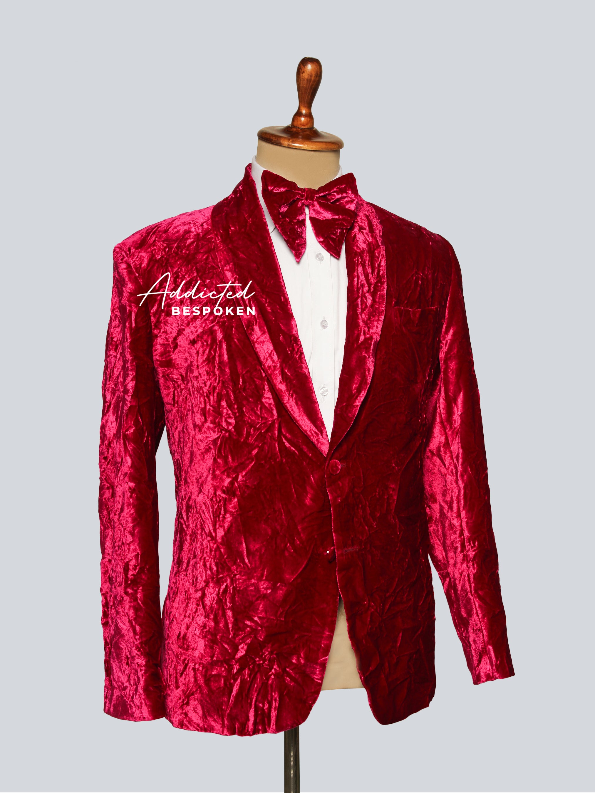 Crimson Royale Velvet Suit Addicted Bespoken