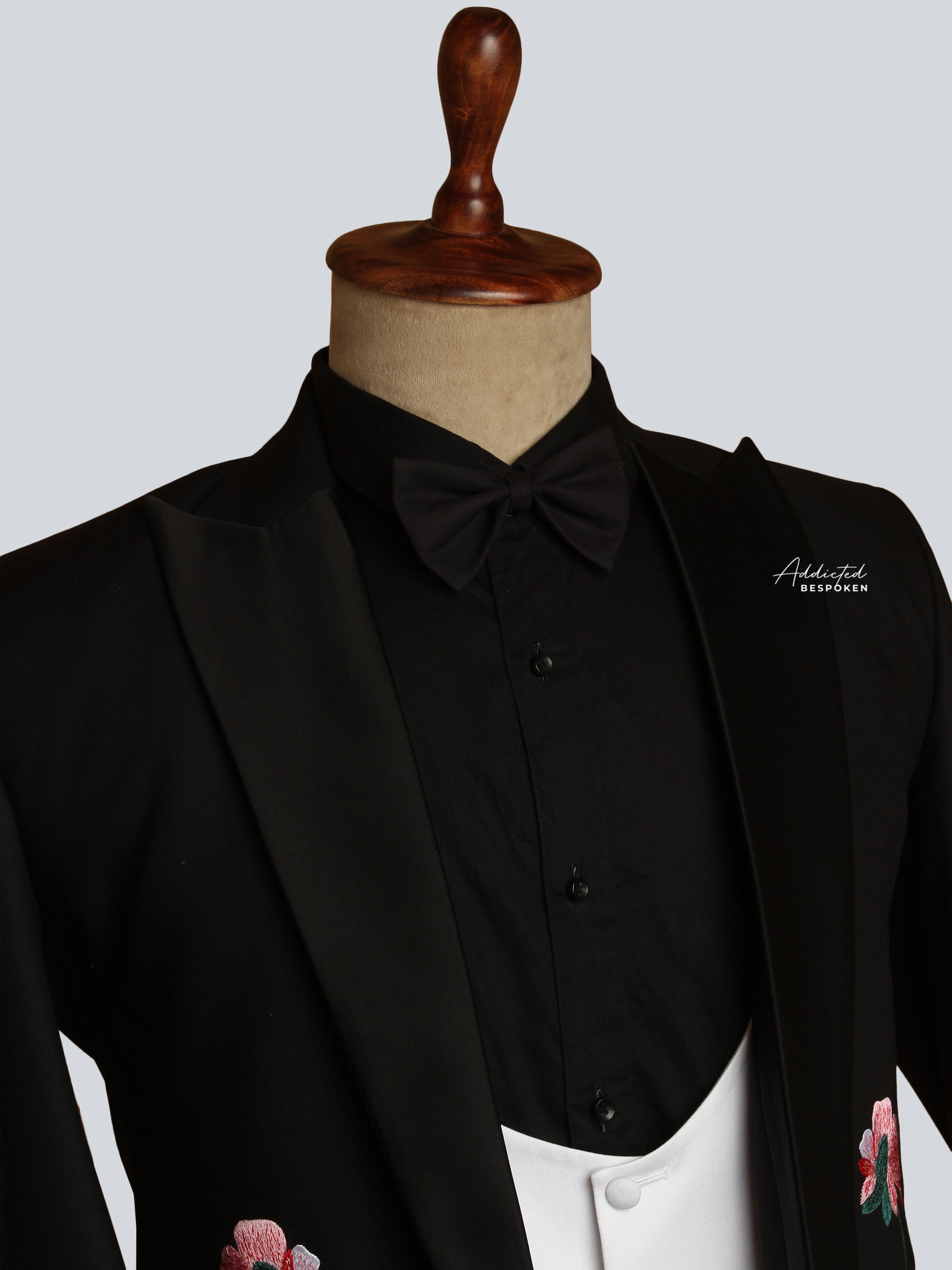 Floral Embroidered Tuxedo Suit Addicted Bespoken