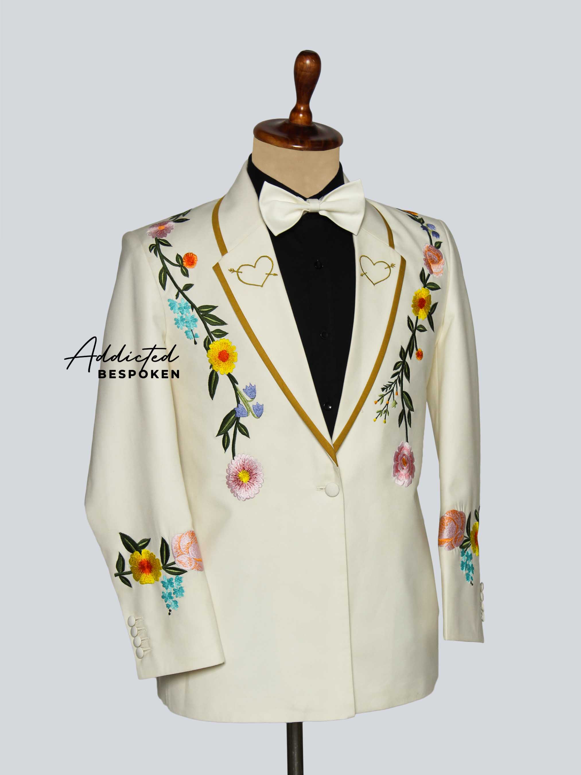 Luxury Floral Wedding Suit