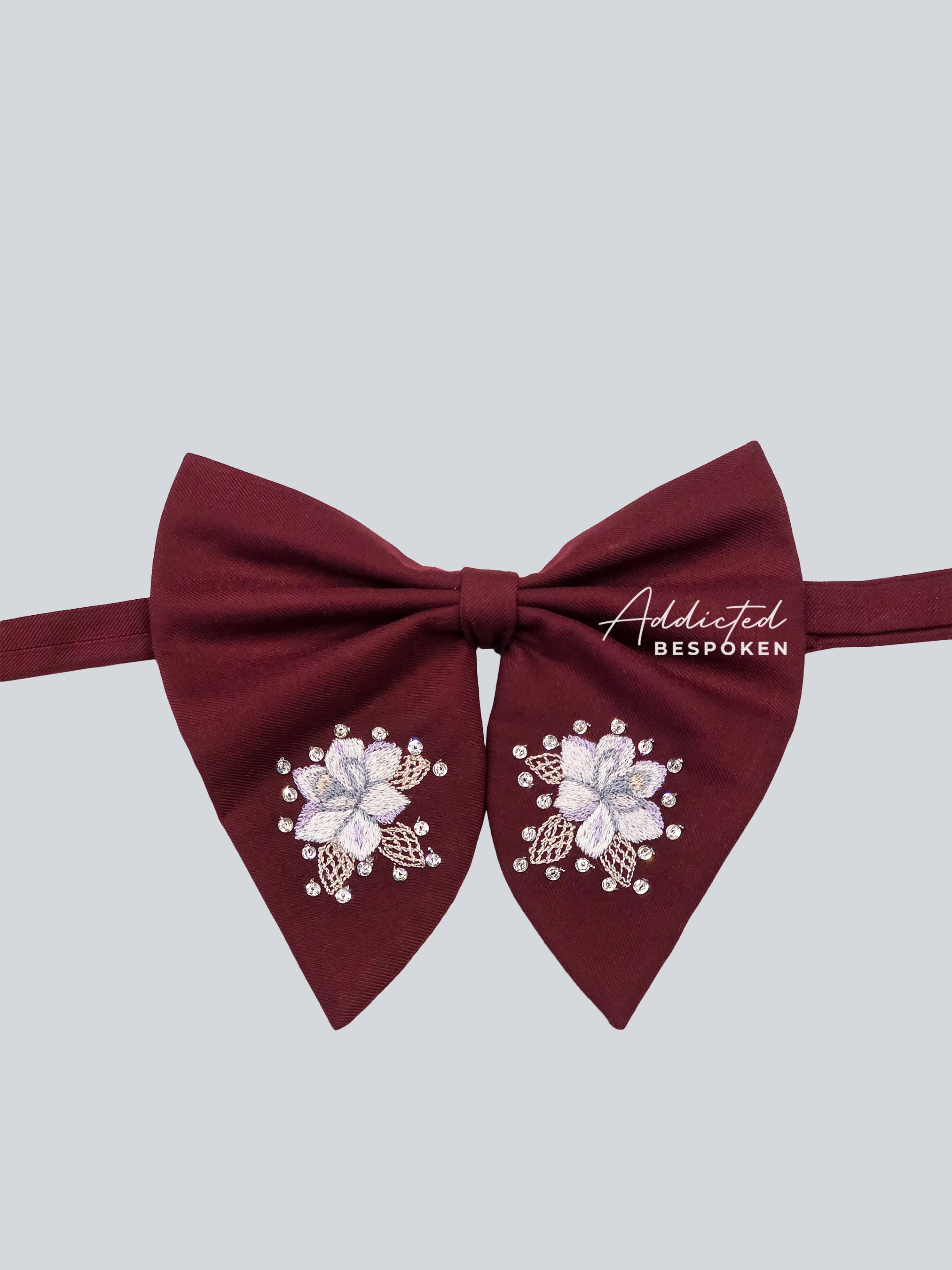 Crimson Bloom Shawl Lapel Embroidered Suit