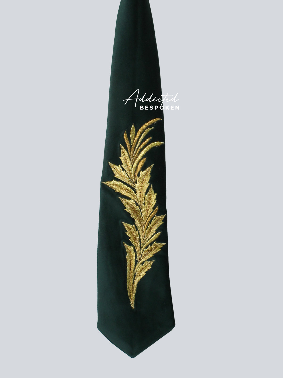 Dark Green Gold Leaf Suit Addicted Bespoken