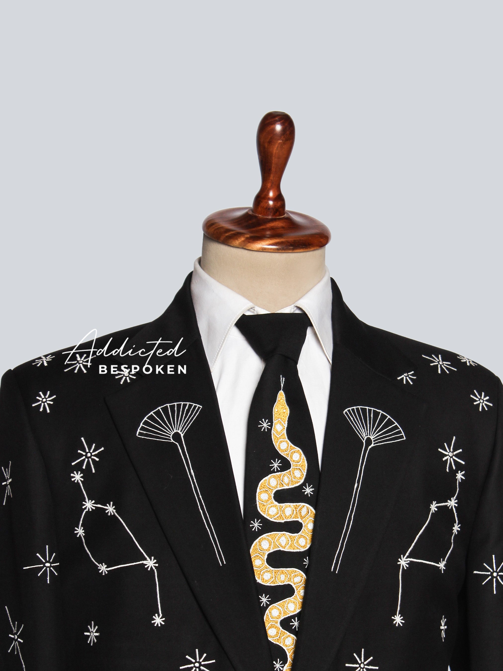 Celestial Snake Embroidered Suit Addicted Bespoken