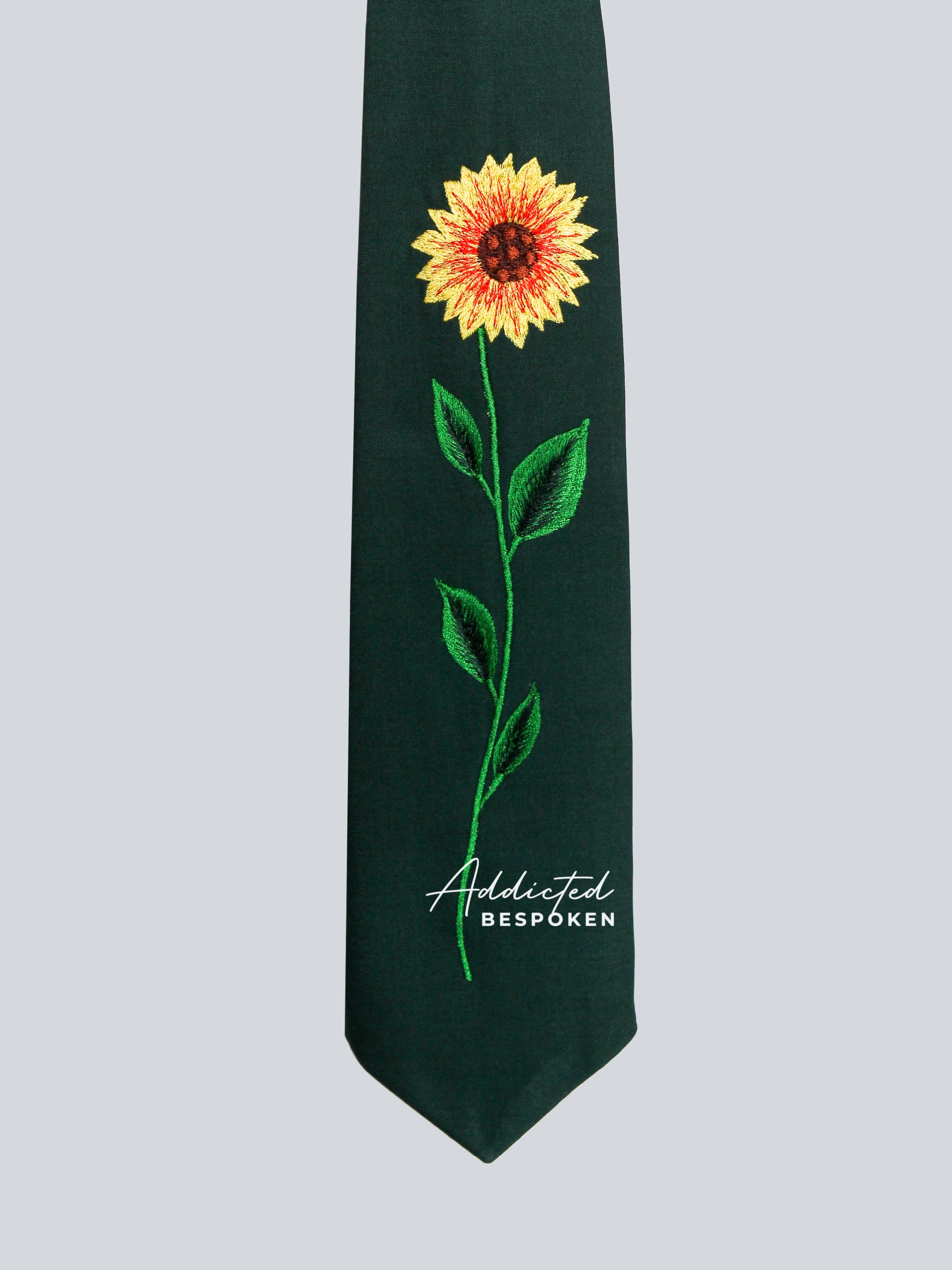 Artful Sunflower Embroidery Two-Piece Cocktail Suit