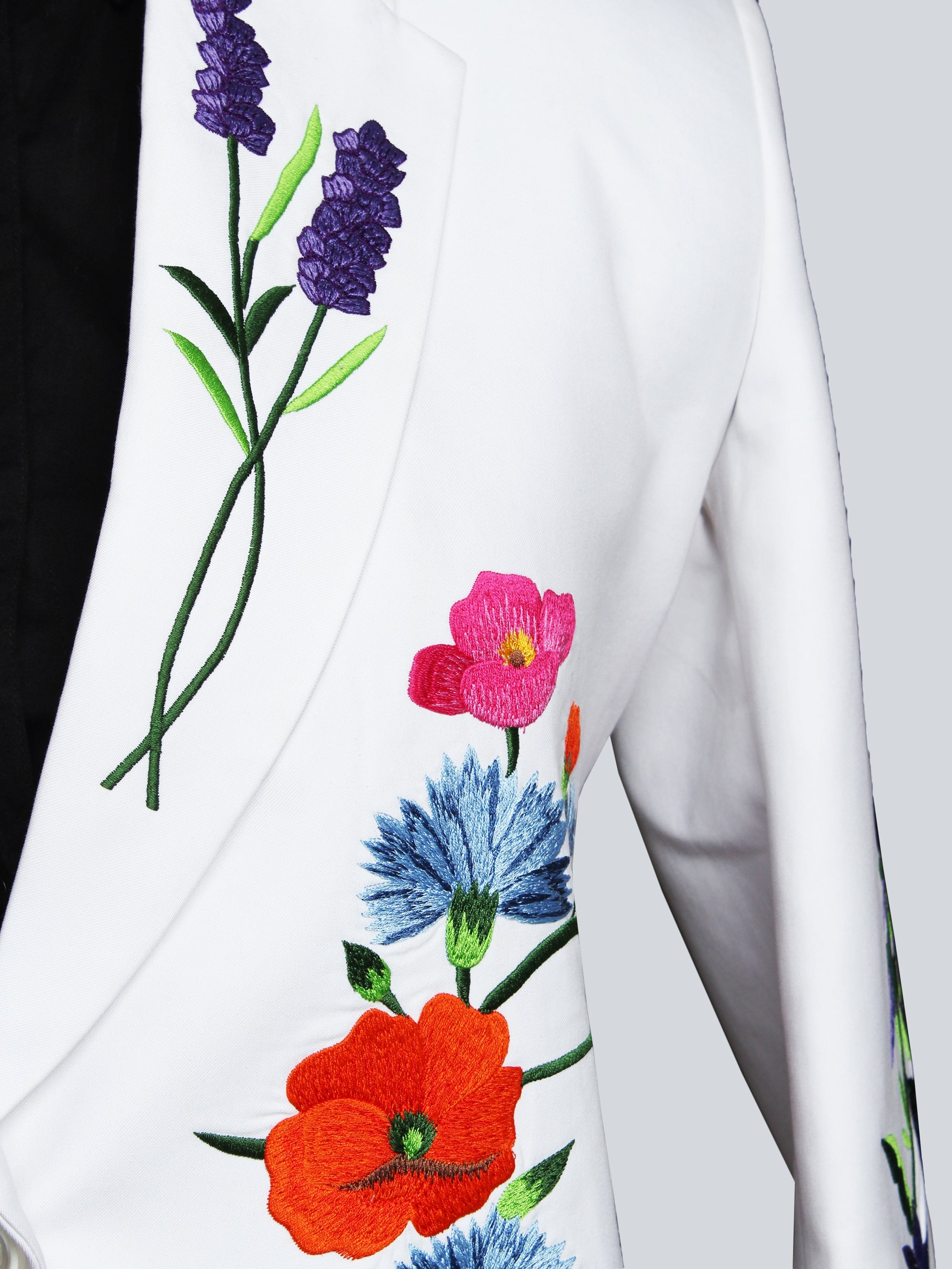 Elegant Floral Accent Blazer Addicted Bespoken