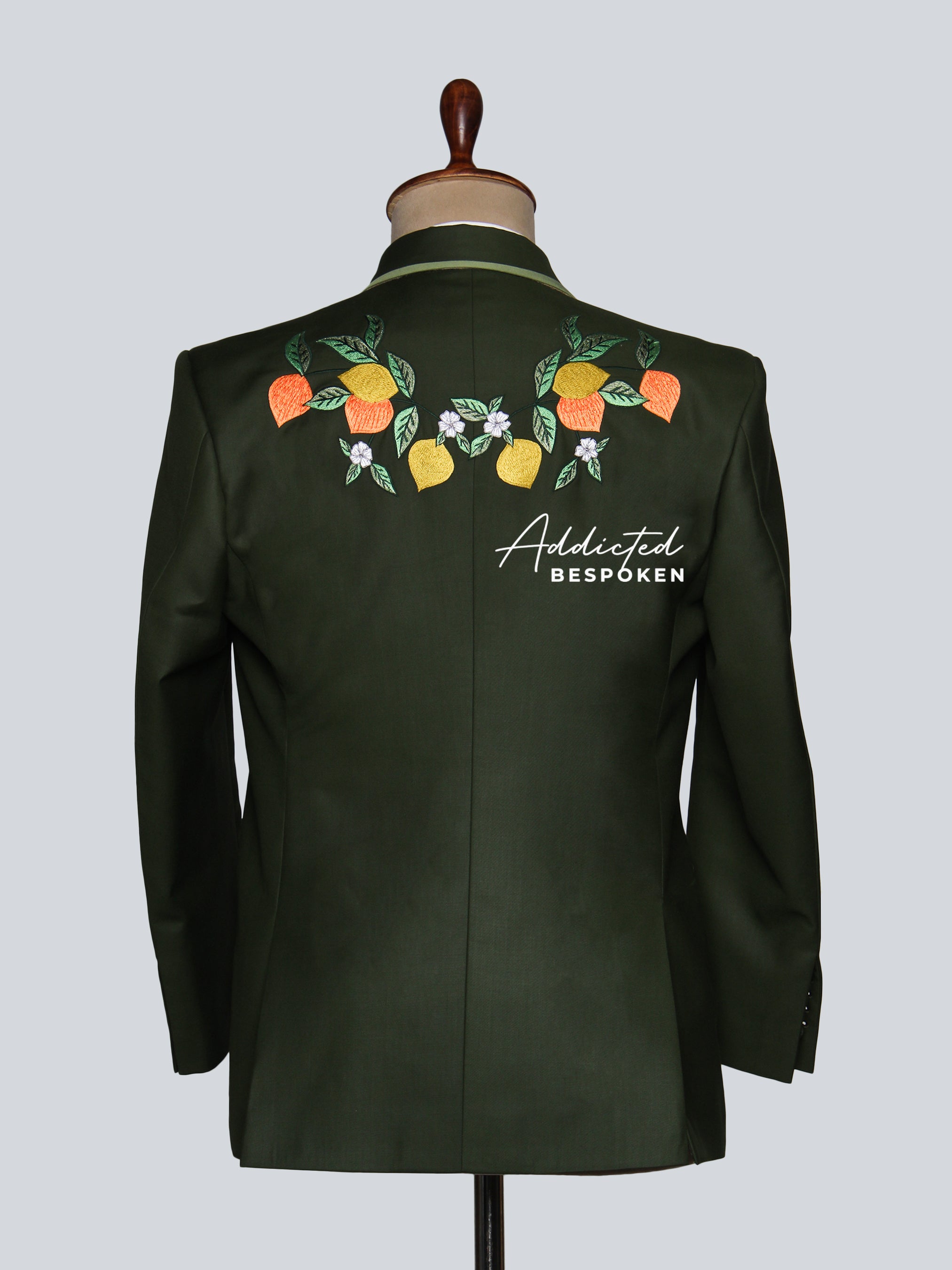Harvest Garden Delight Whimsical Embroidery Suit