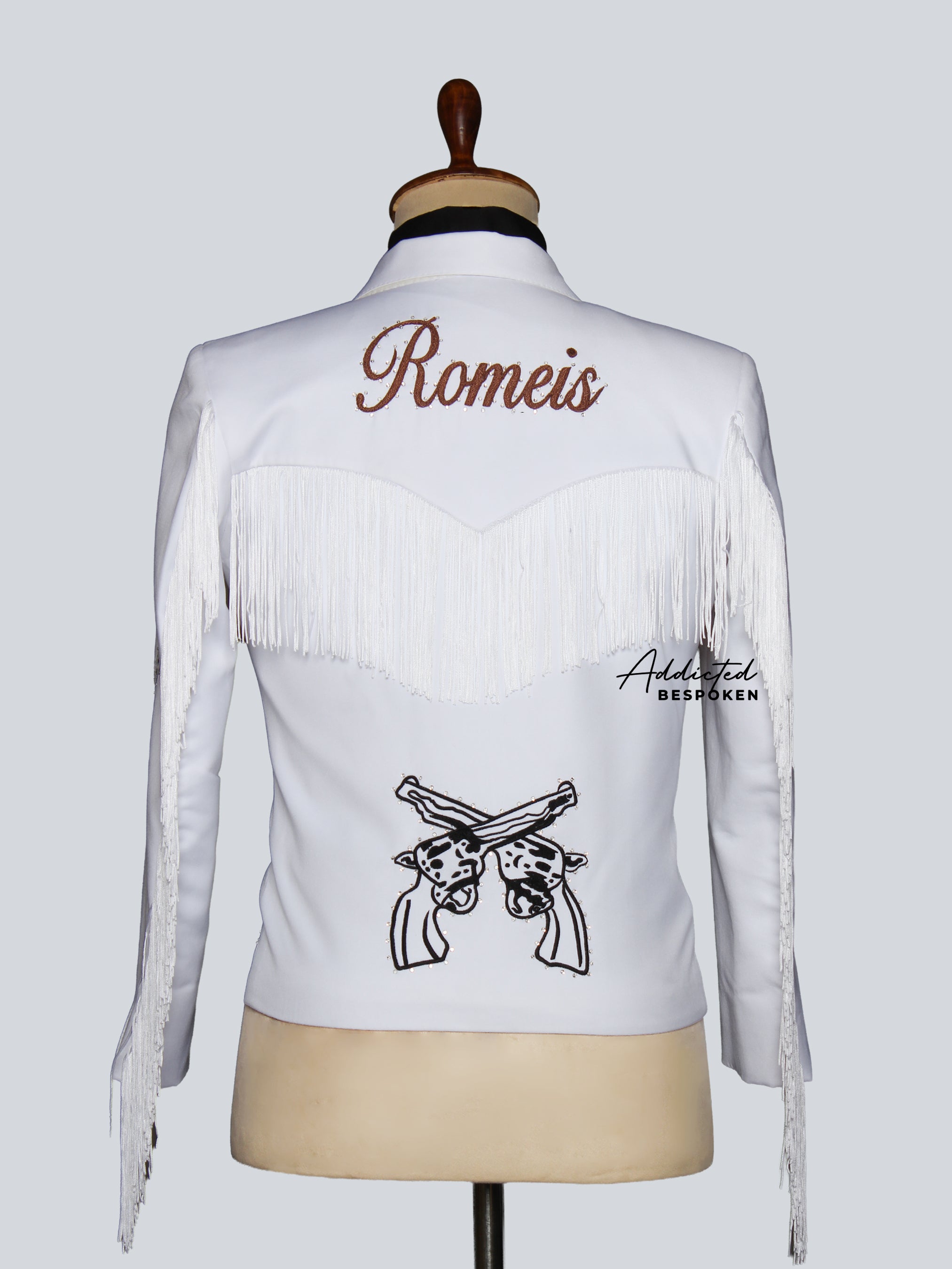 White Embroidered Blazer