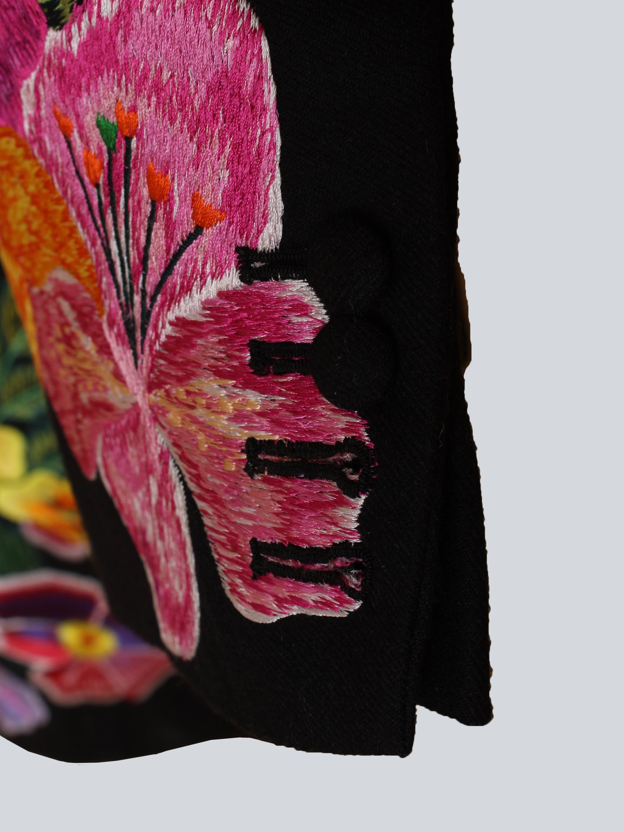 Black Floral Long Coat Addicted Bespoken