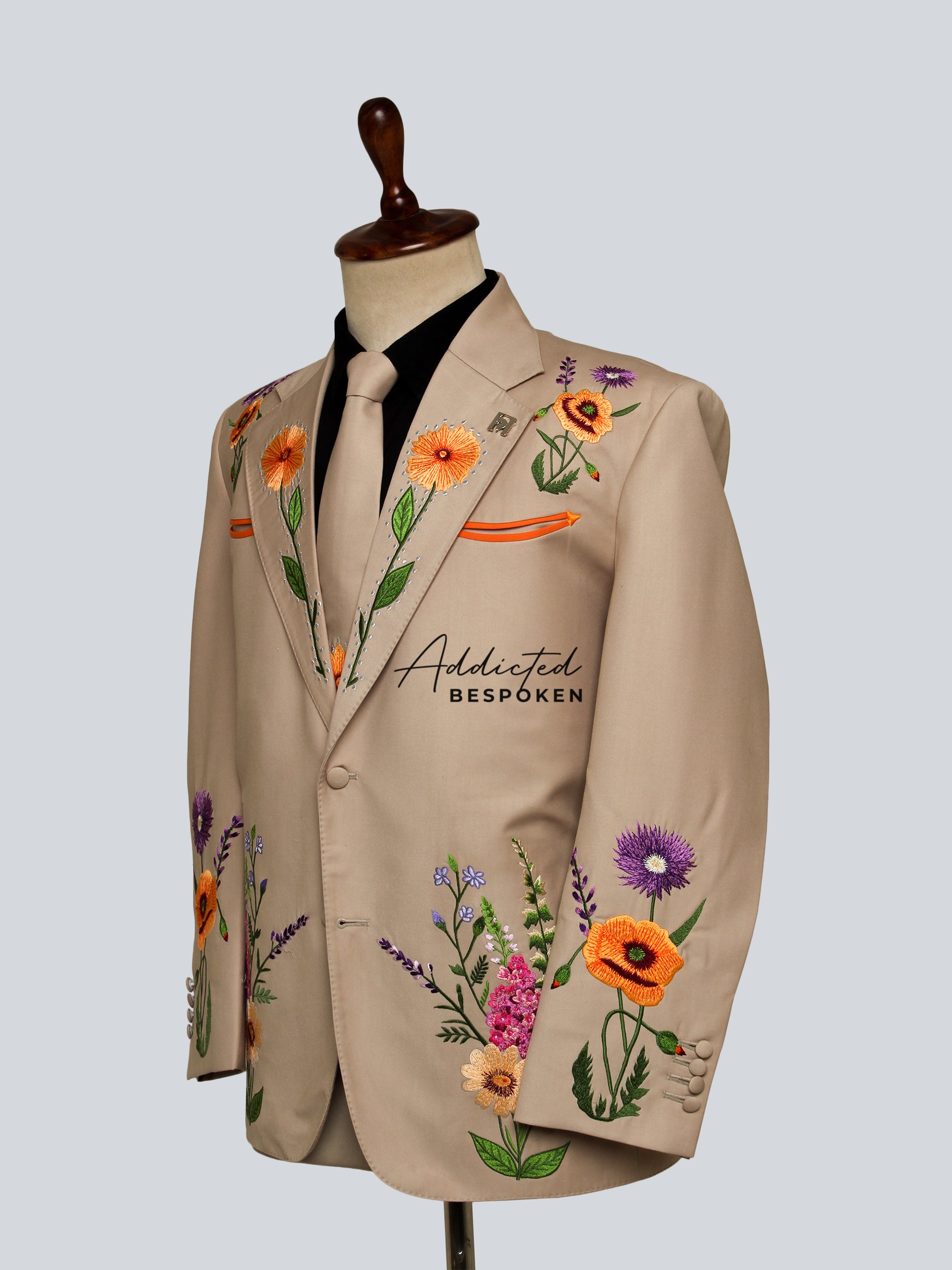 Wildflower Elegance Embroidered Suit
