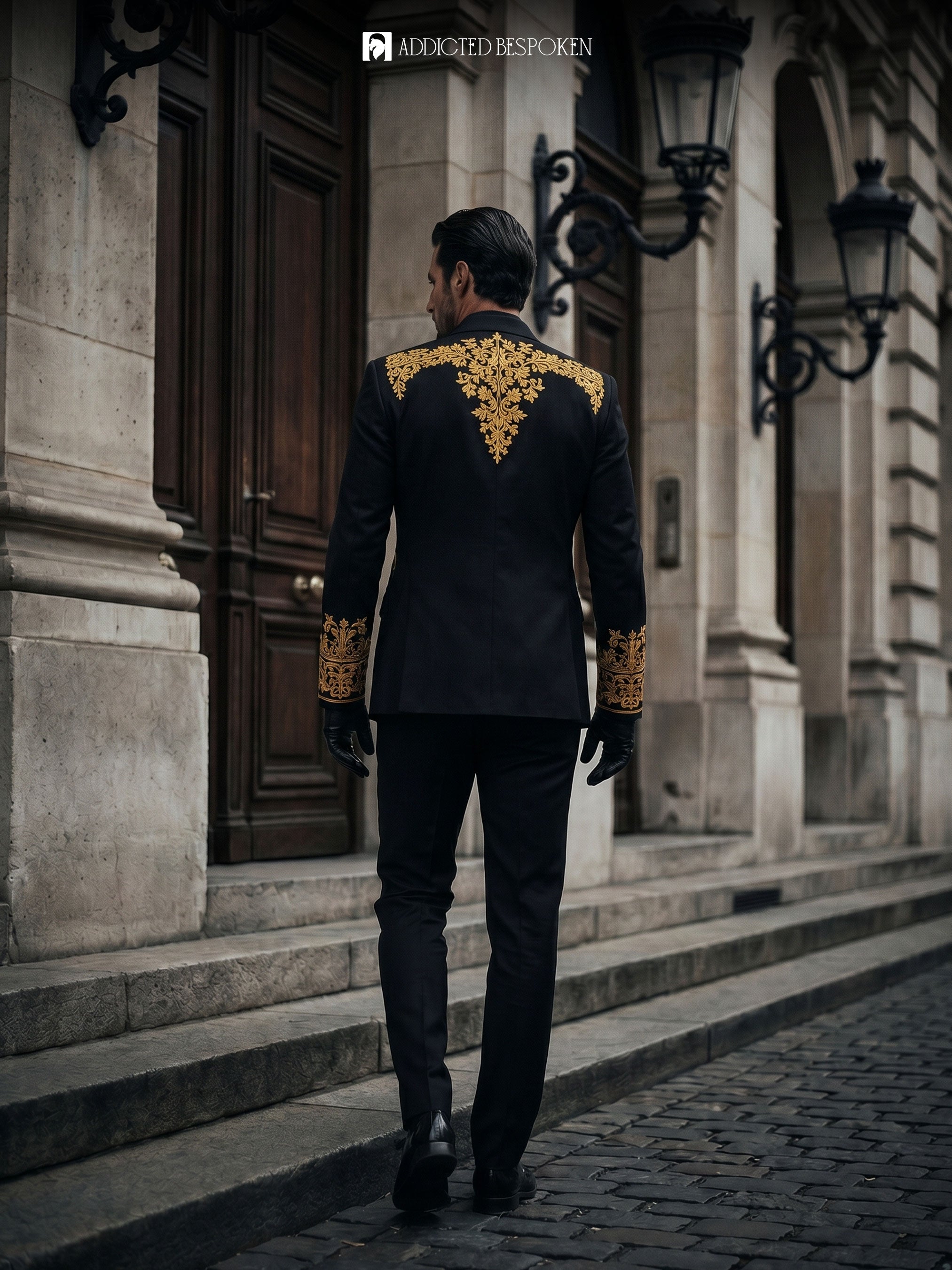 Black Gothic Suit with Cape Addicted Bespoken