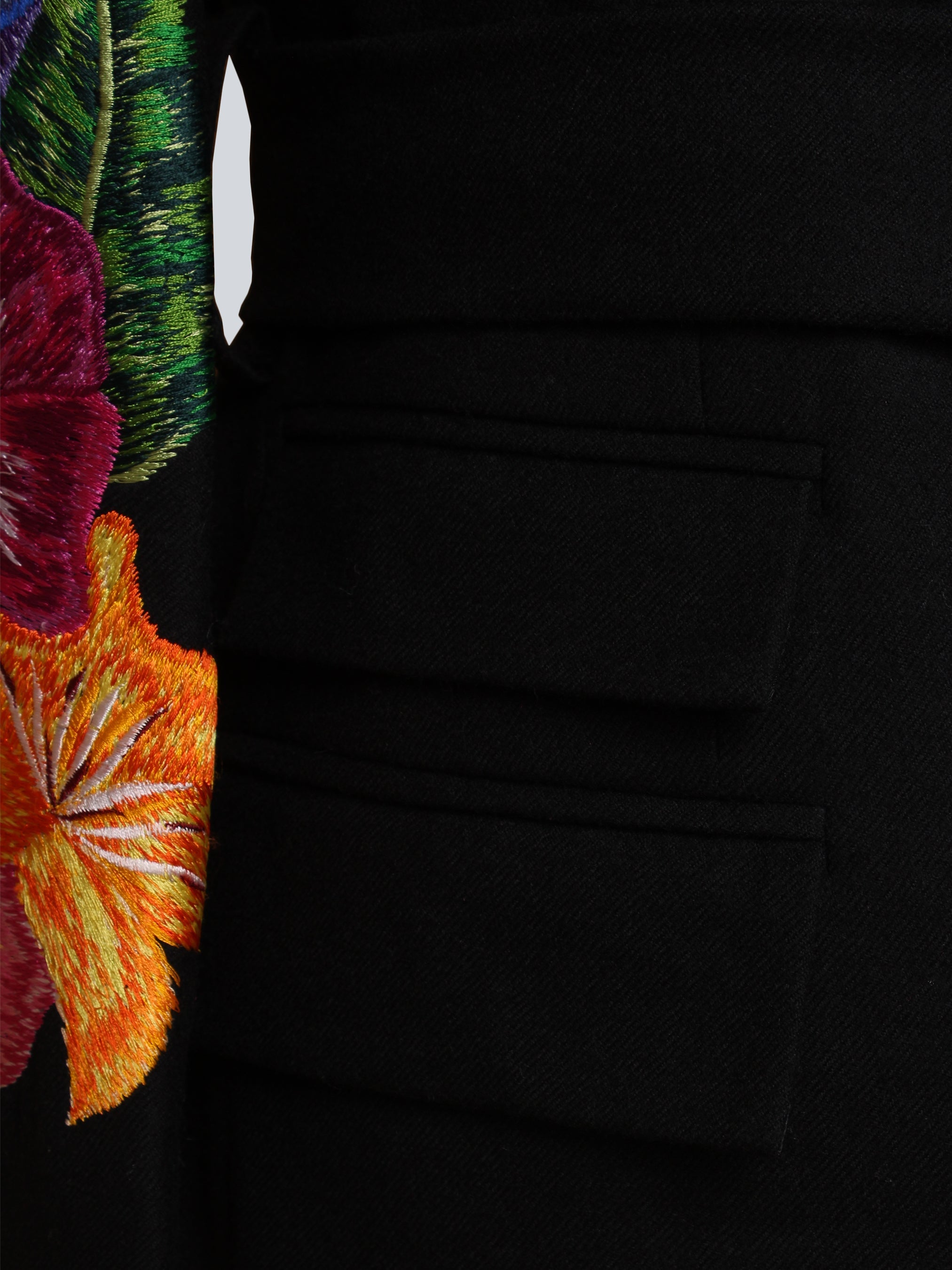 Black Floral Long Coat Addicted Bespoken