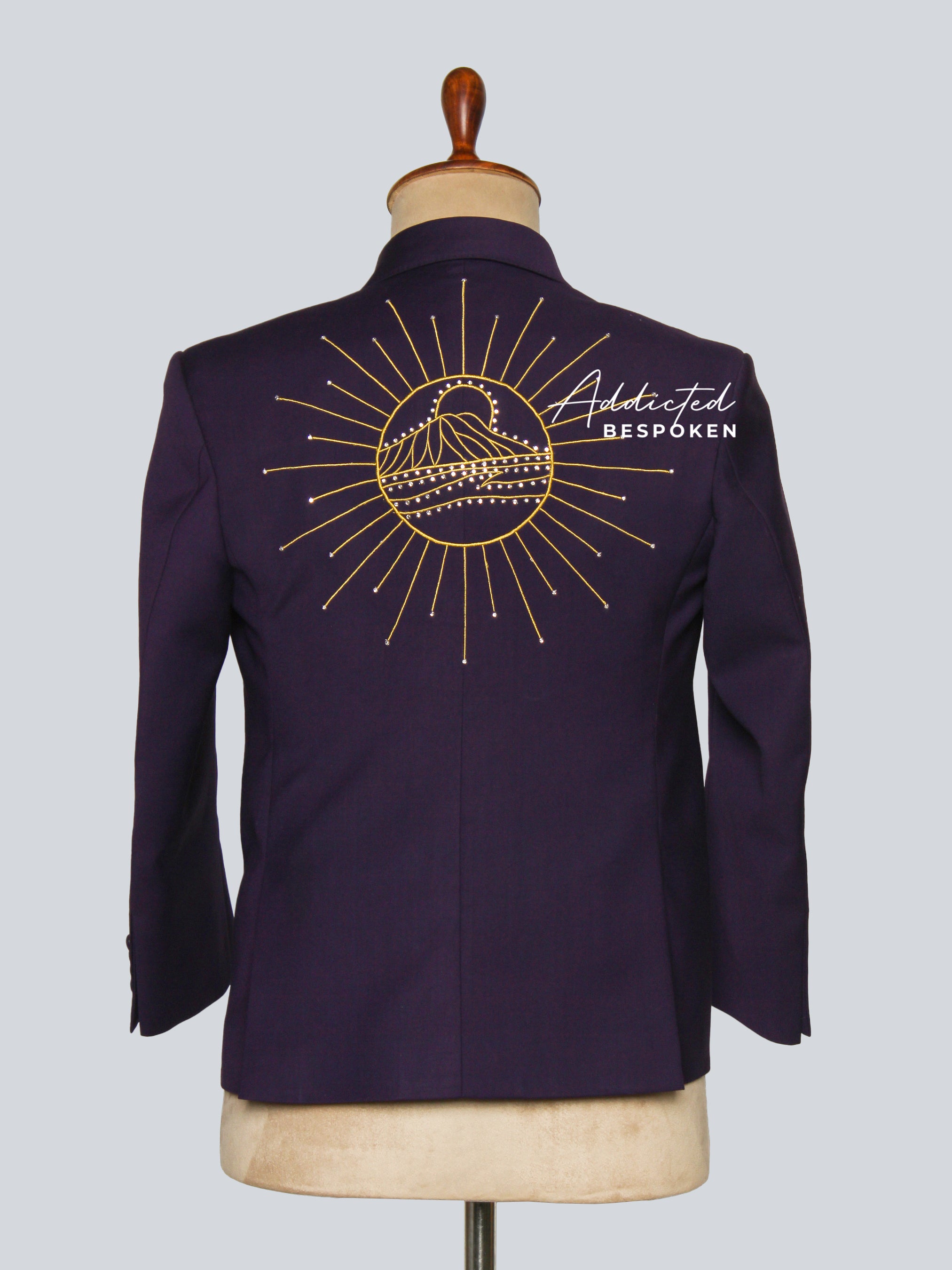 Star Skeleton Rhinestone Embroidered Western Suit