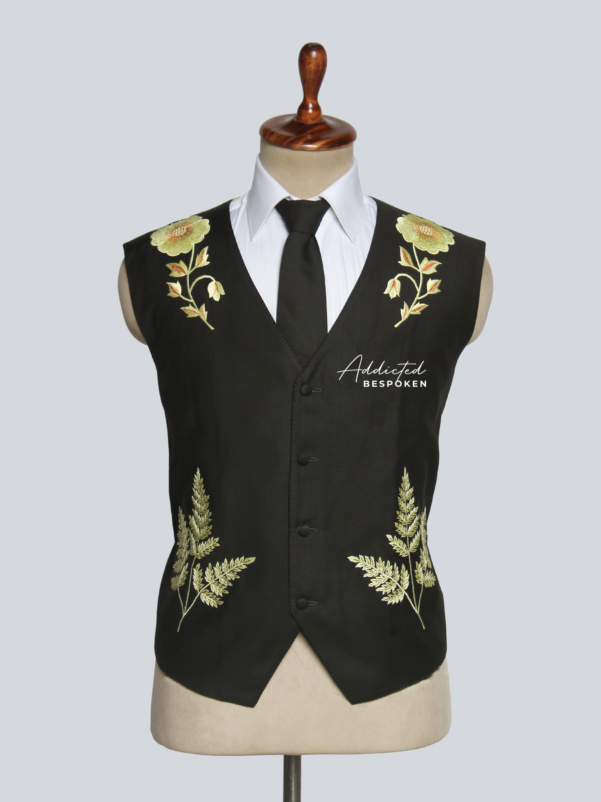 Botanical Embroidered Party Suit