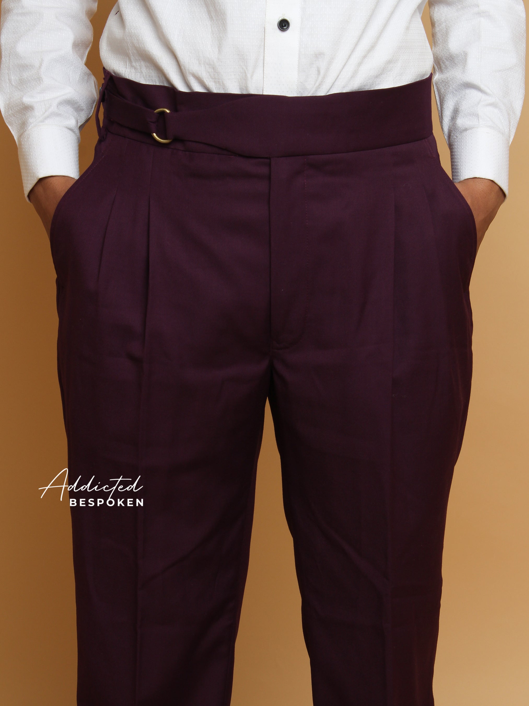 Designer Wine Cotton Pant (CLS) Addicted Bespoken