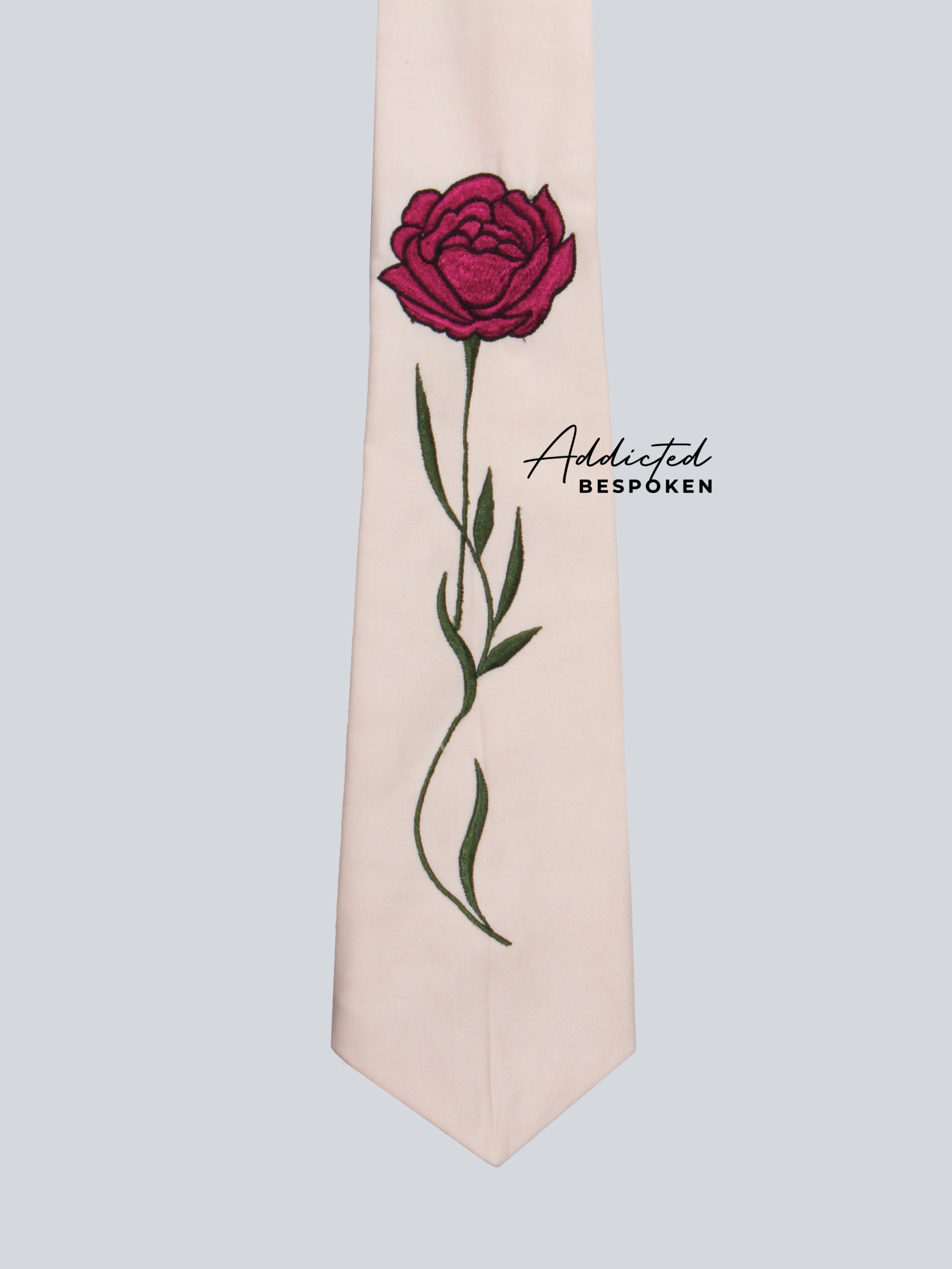 Rose Embroidery Tailored Suit Addicted Bespoken