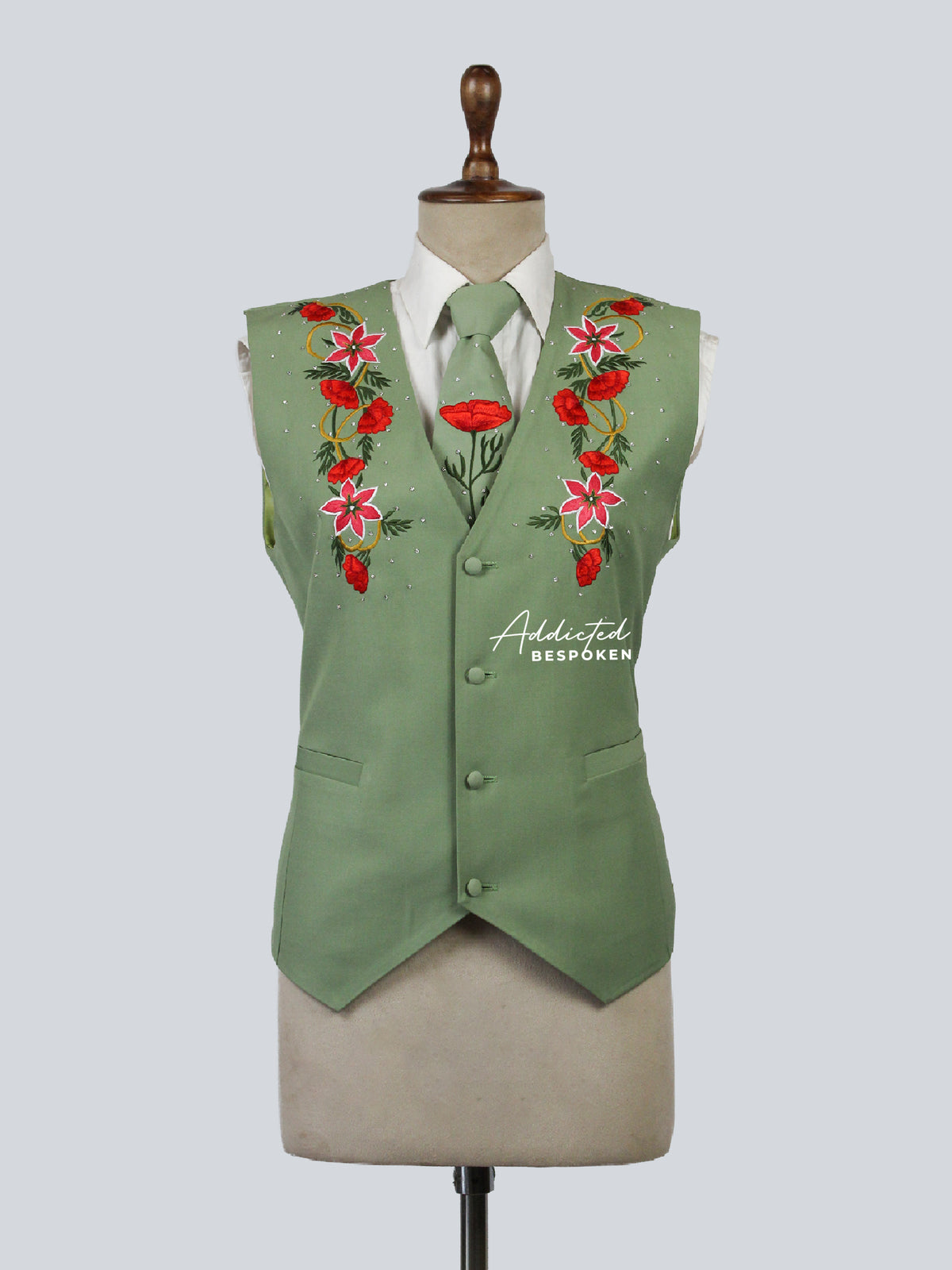 Men's Olive Green Suit Addicted Bespoken