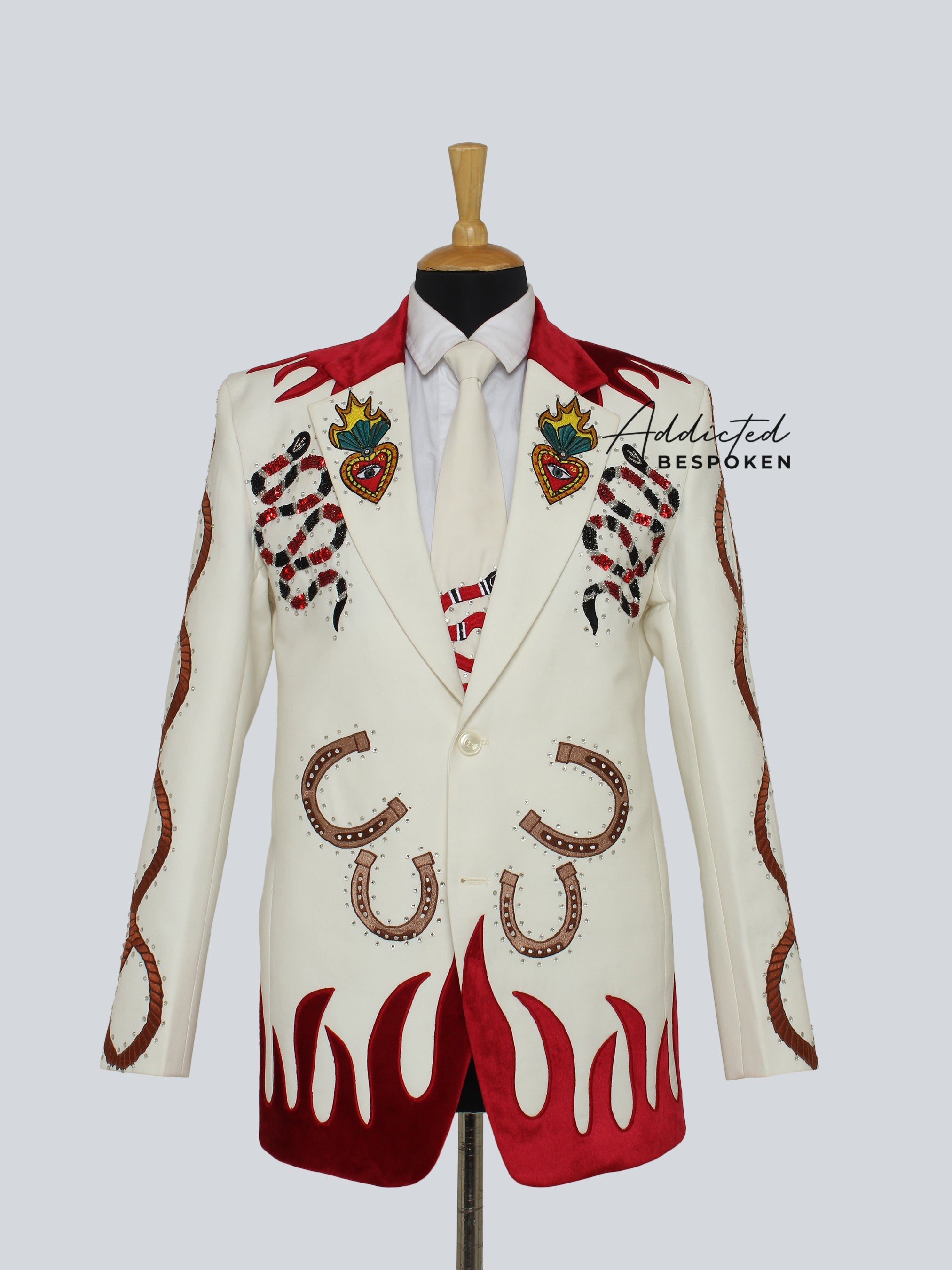 Rustic Blossom Embroidered Suit Addicted Bespoken