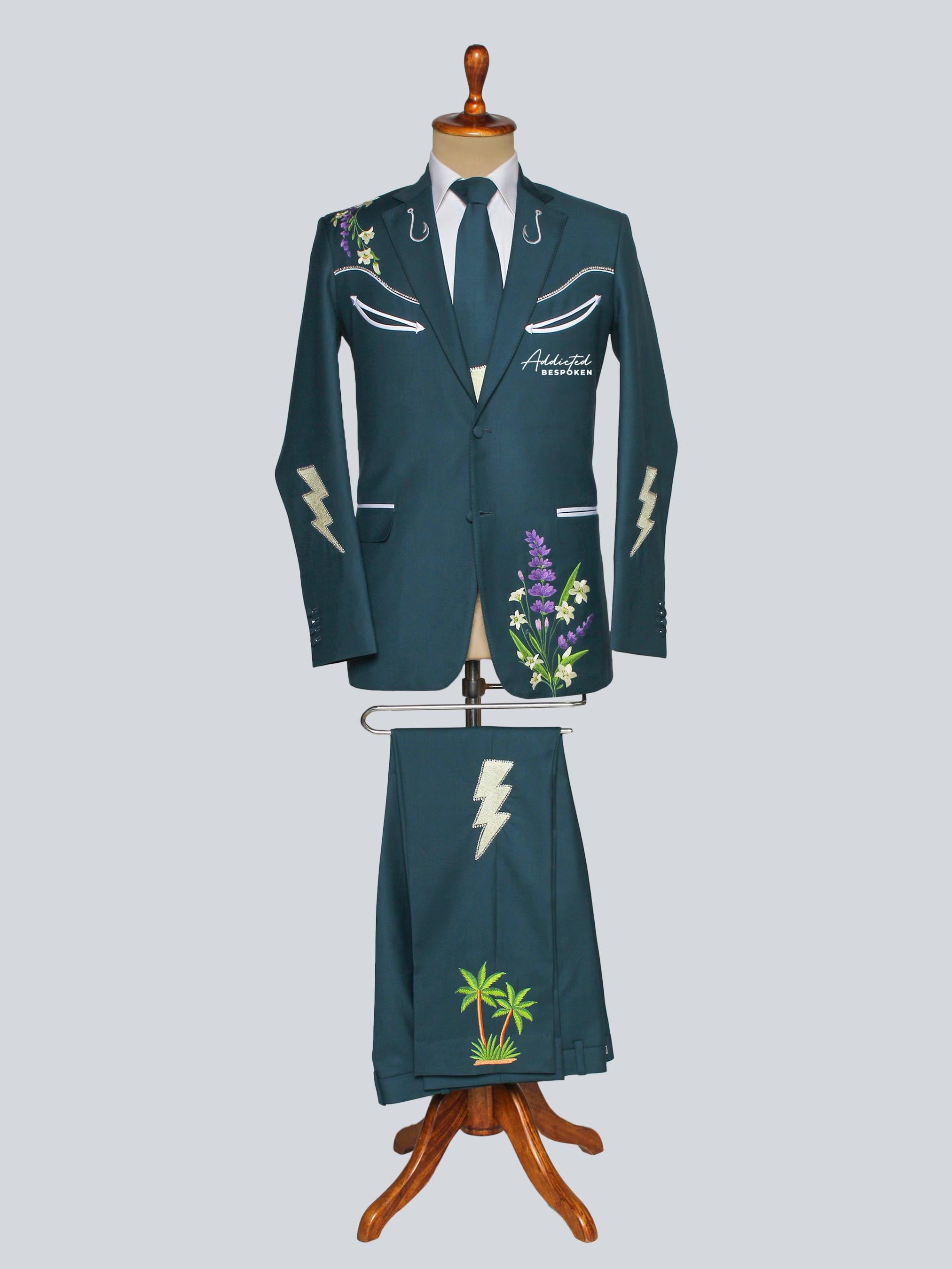 Luxury Floral Embroidered Outfit Addicted Bespoken