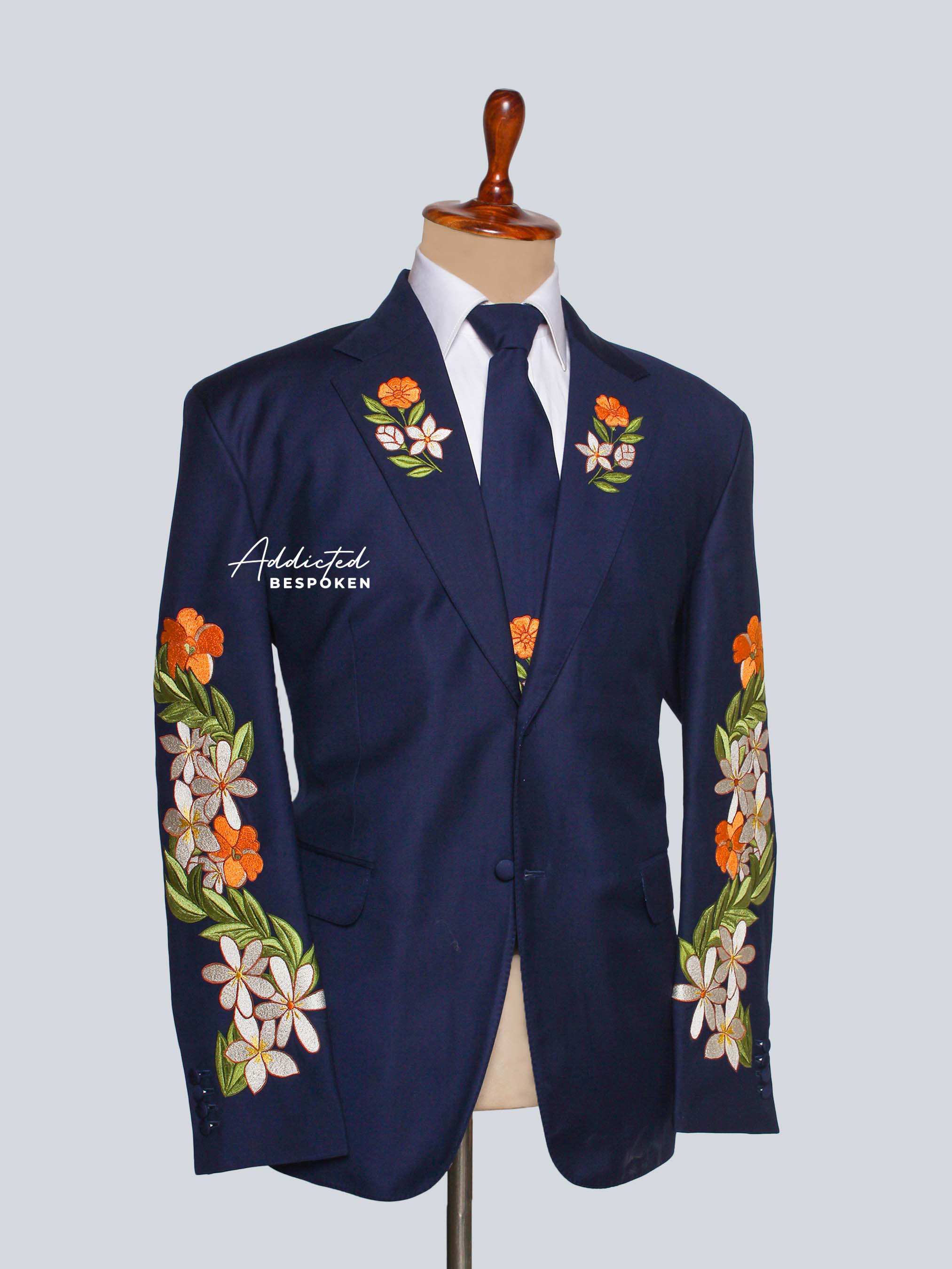 Statement Floral Embroidered Suit Addicted Bespoken