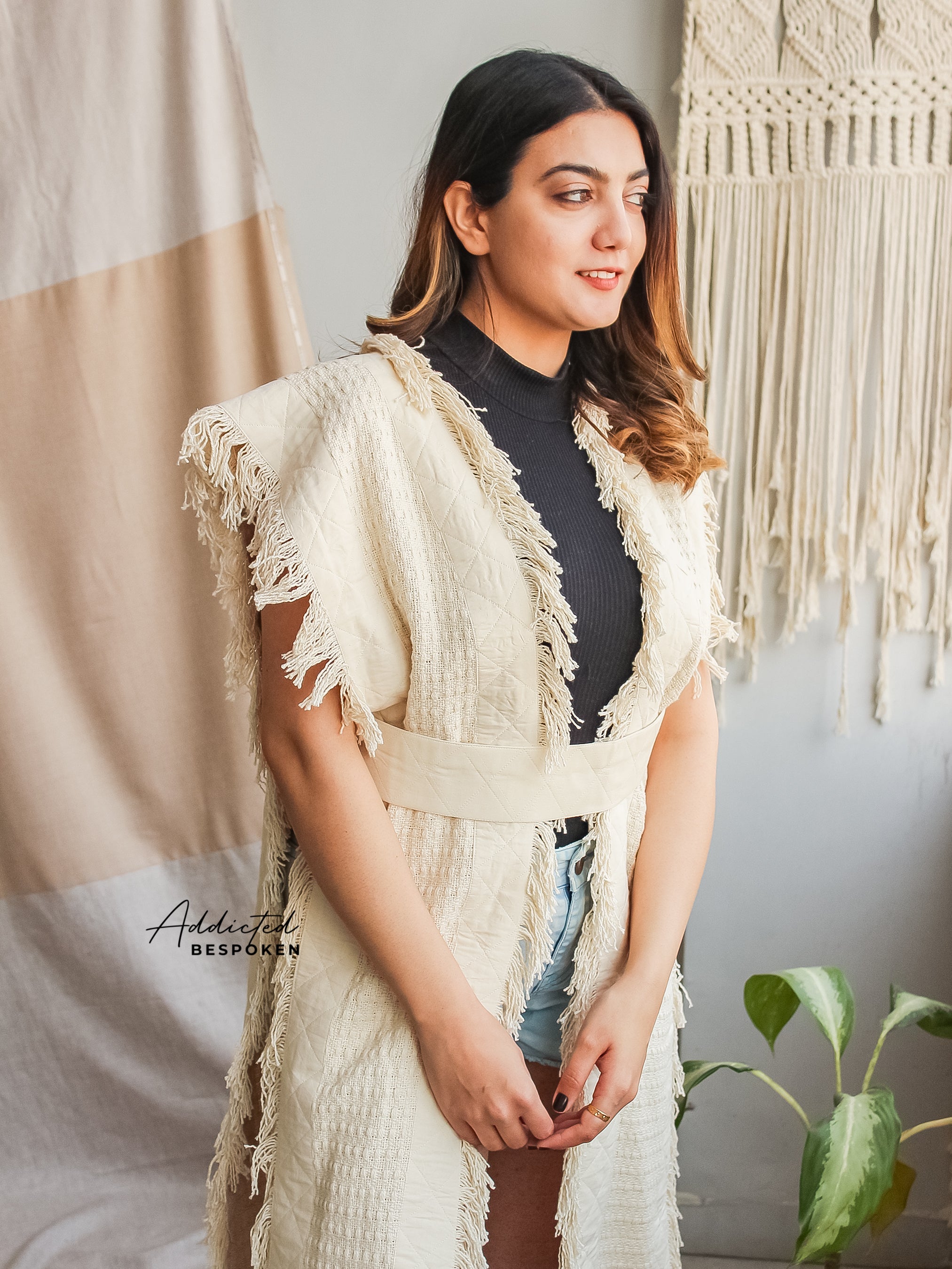 Boho Chic Belted Poncho Addicted Bespoken