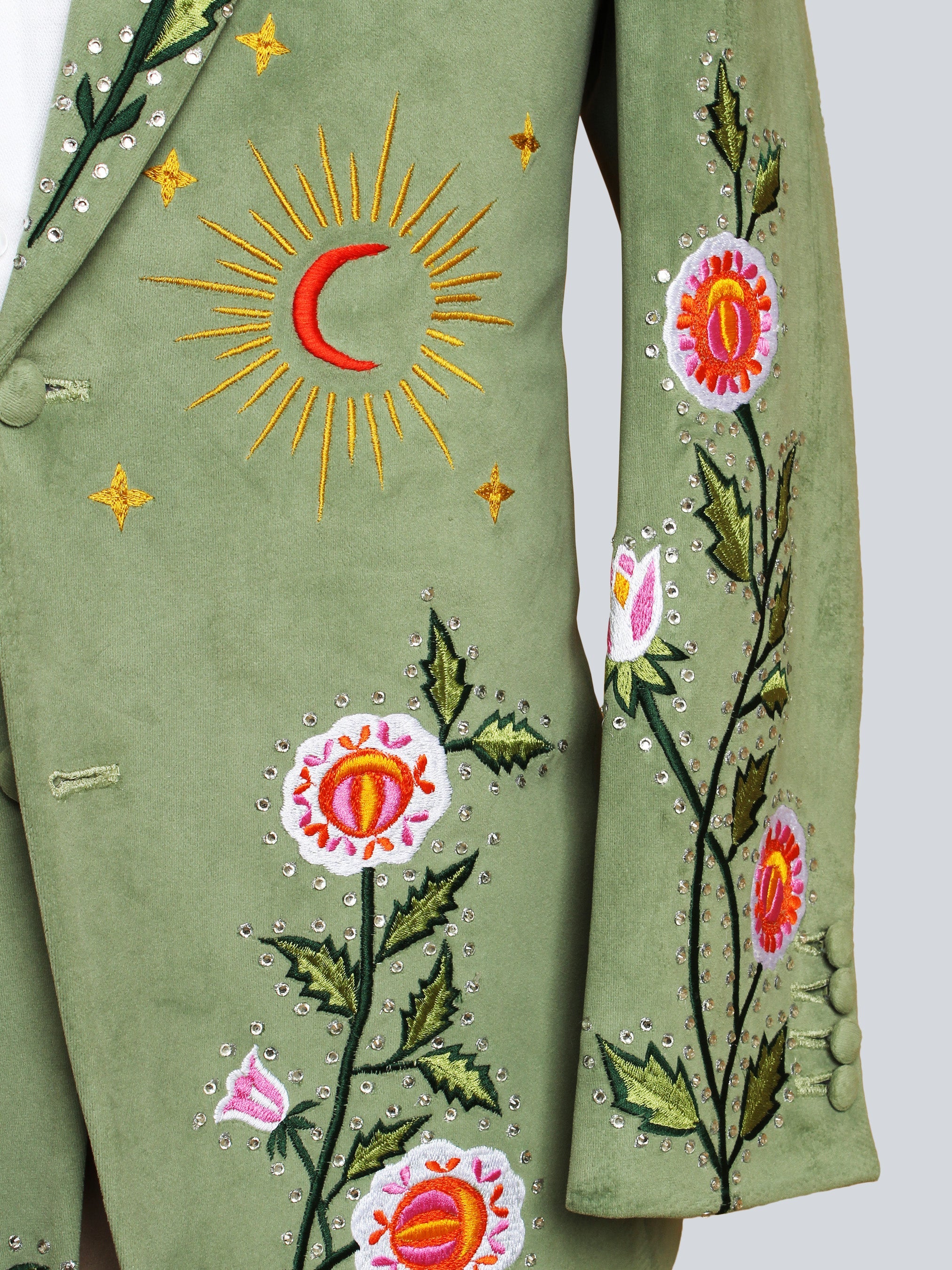 Verdant Florida Embroidered Suit Addicted Bespoken