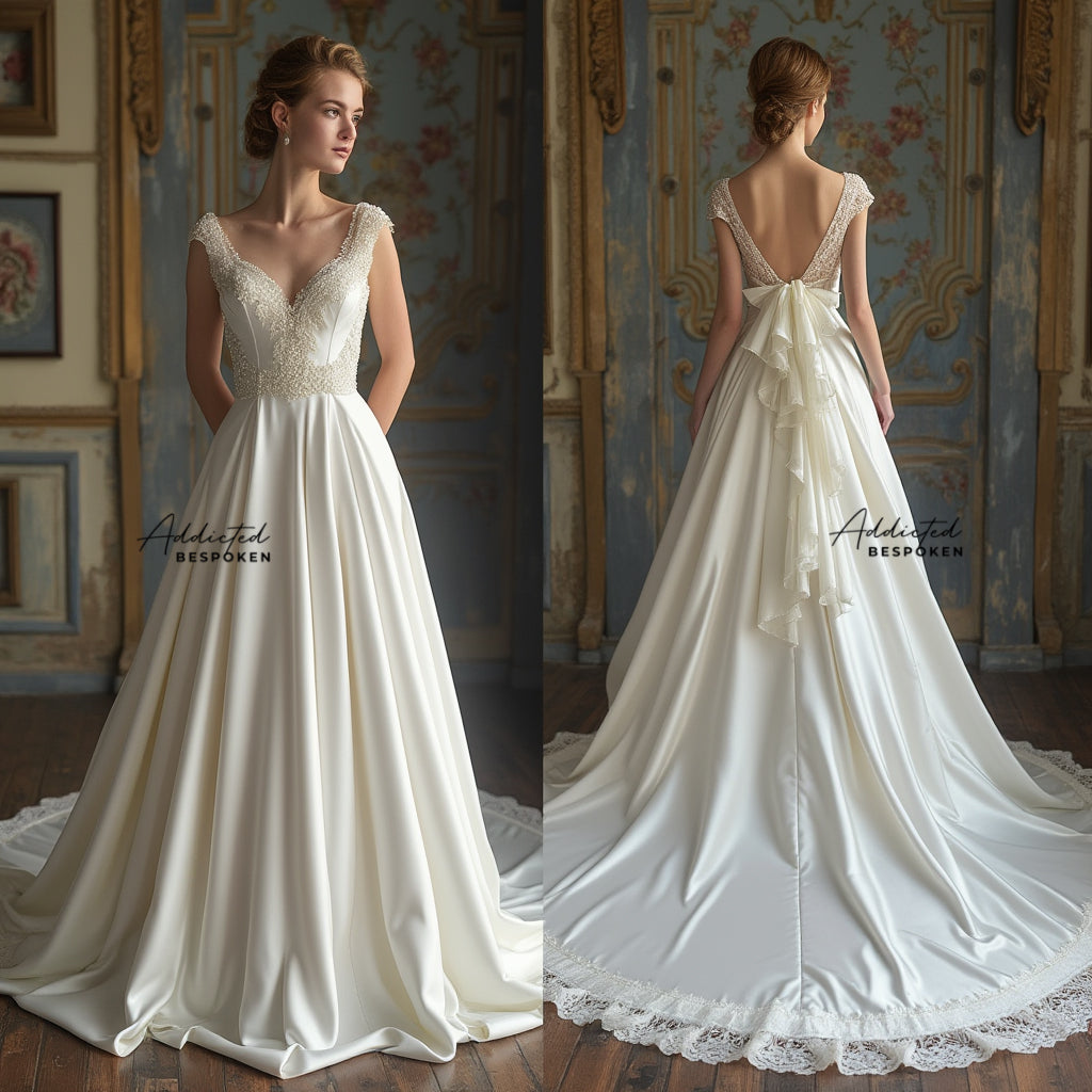 Bow & Lace Elegance Gown