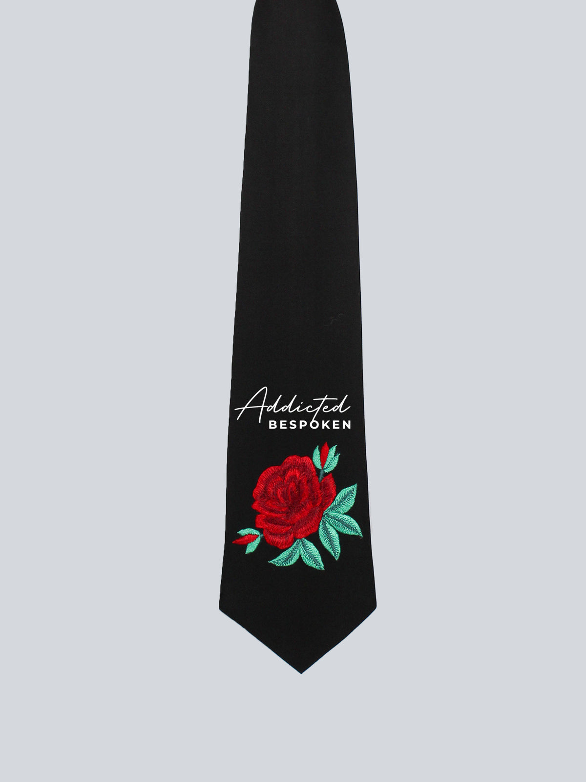 Men black Suit with Red Roses Addicted Bespoken