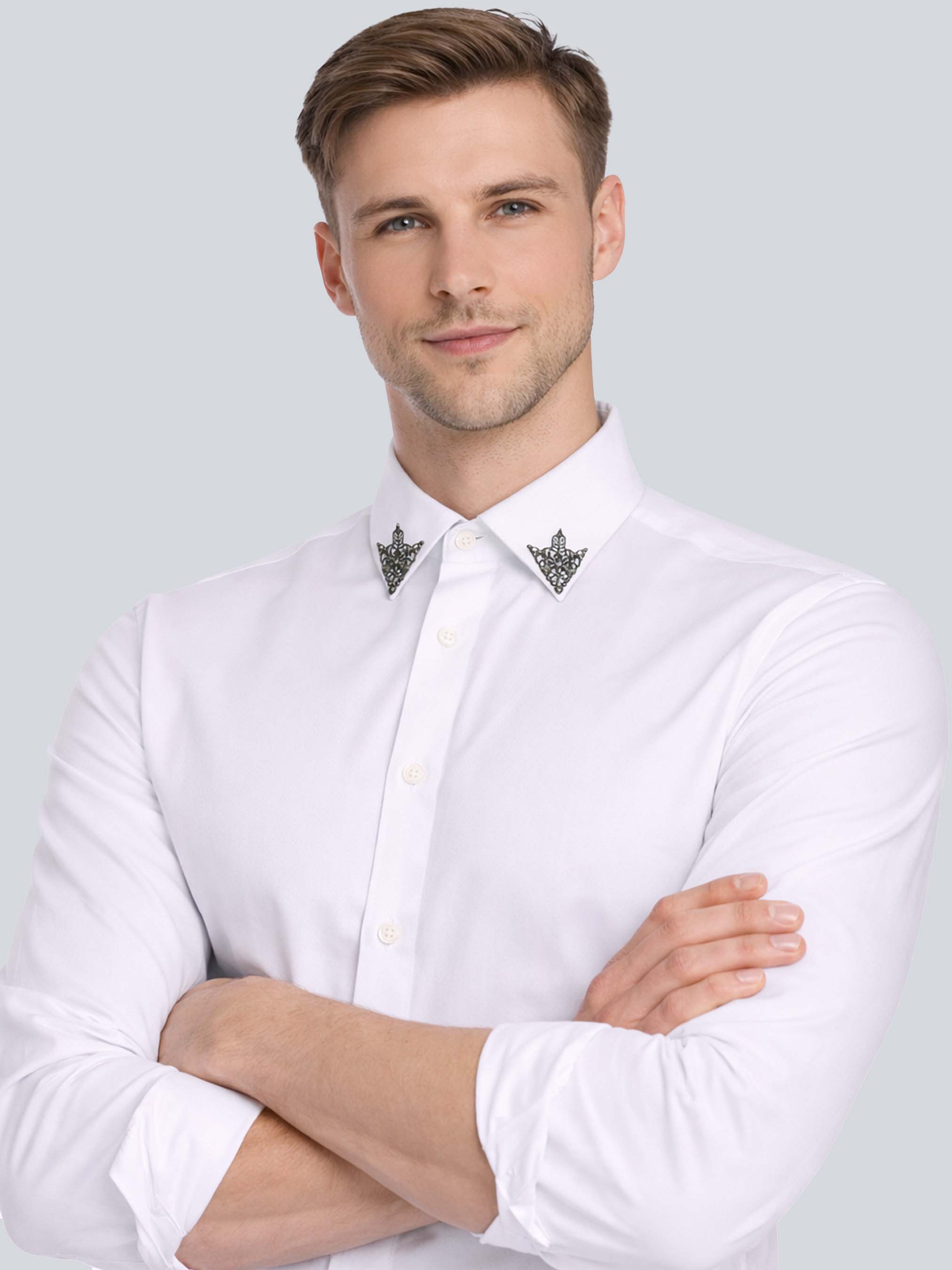 White Shirt with Collar Corner Addicted Bespoken