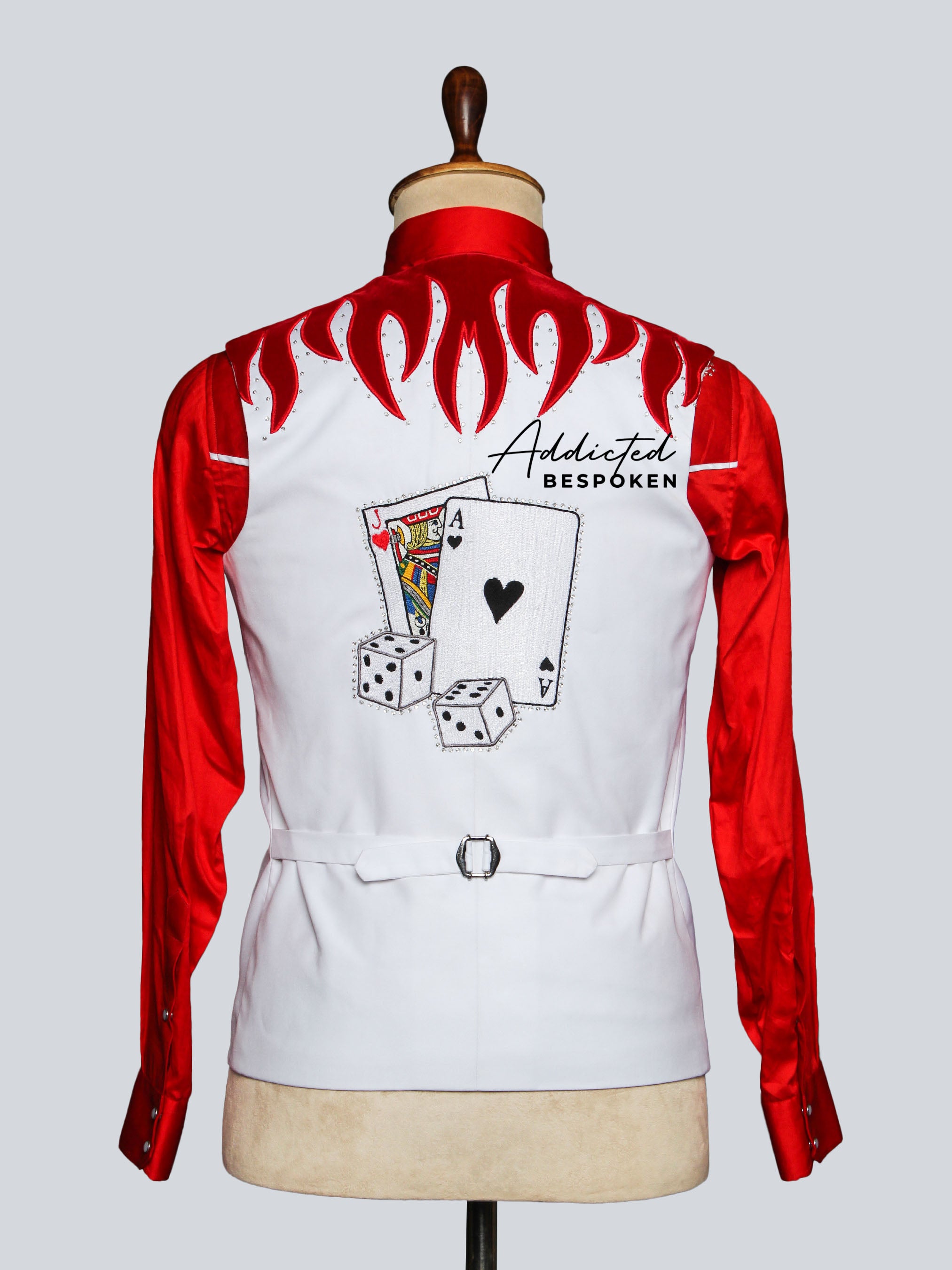 Flame Rose Embroidered Suit Addicted Bespoken