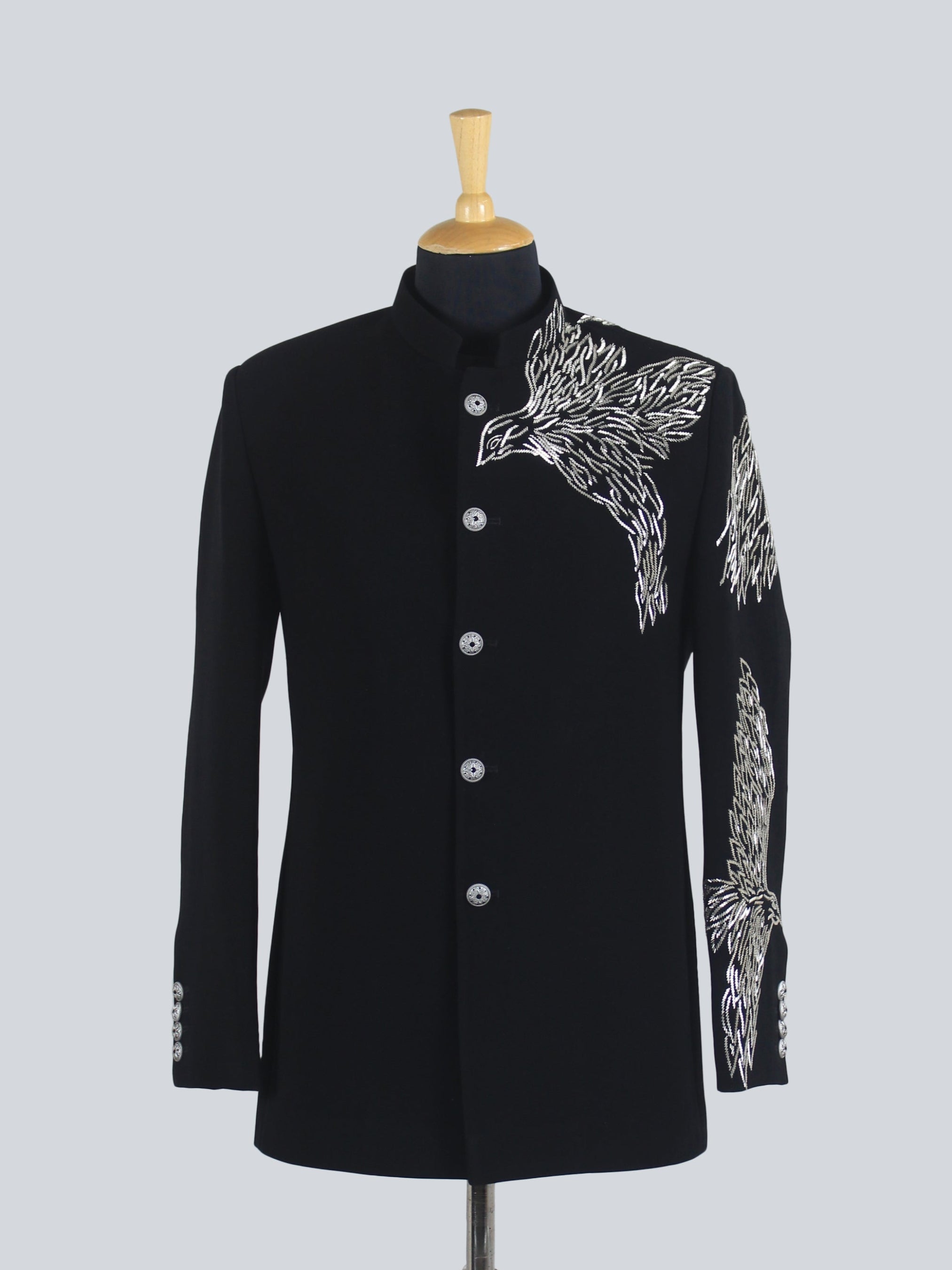 Embellished Eagle Embroidered Jacket Addicted Bespoken