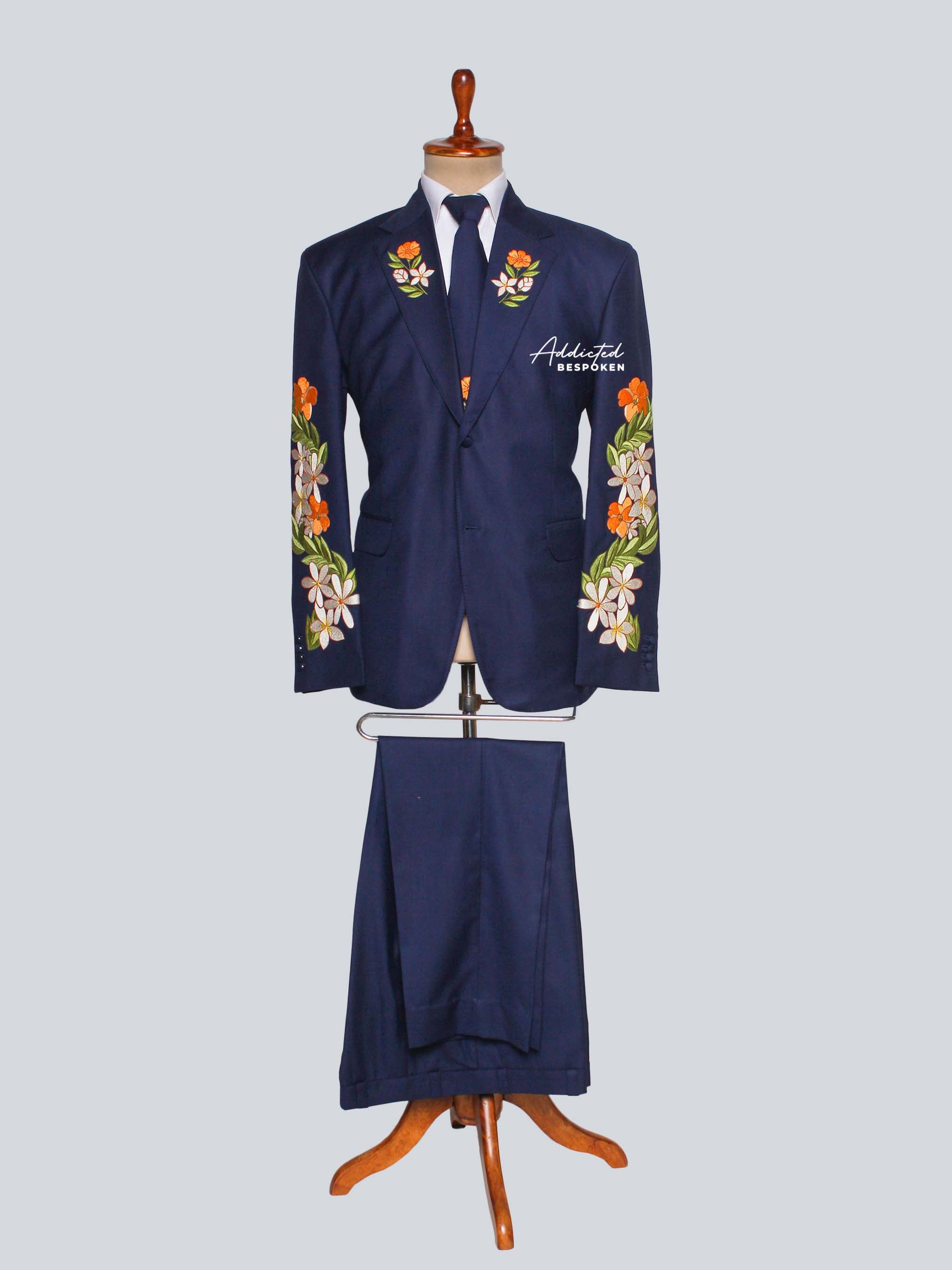 Statement Floral Embroidered Suit Addicted Bespoken