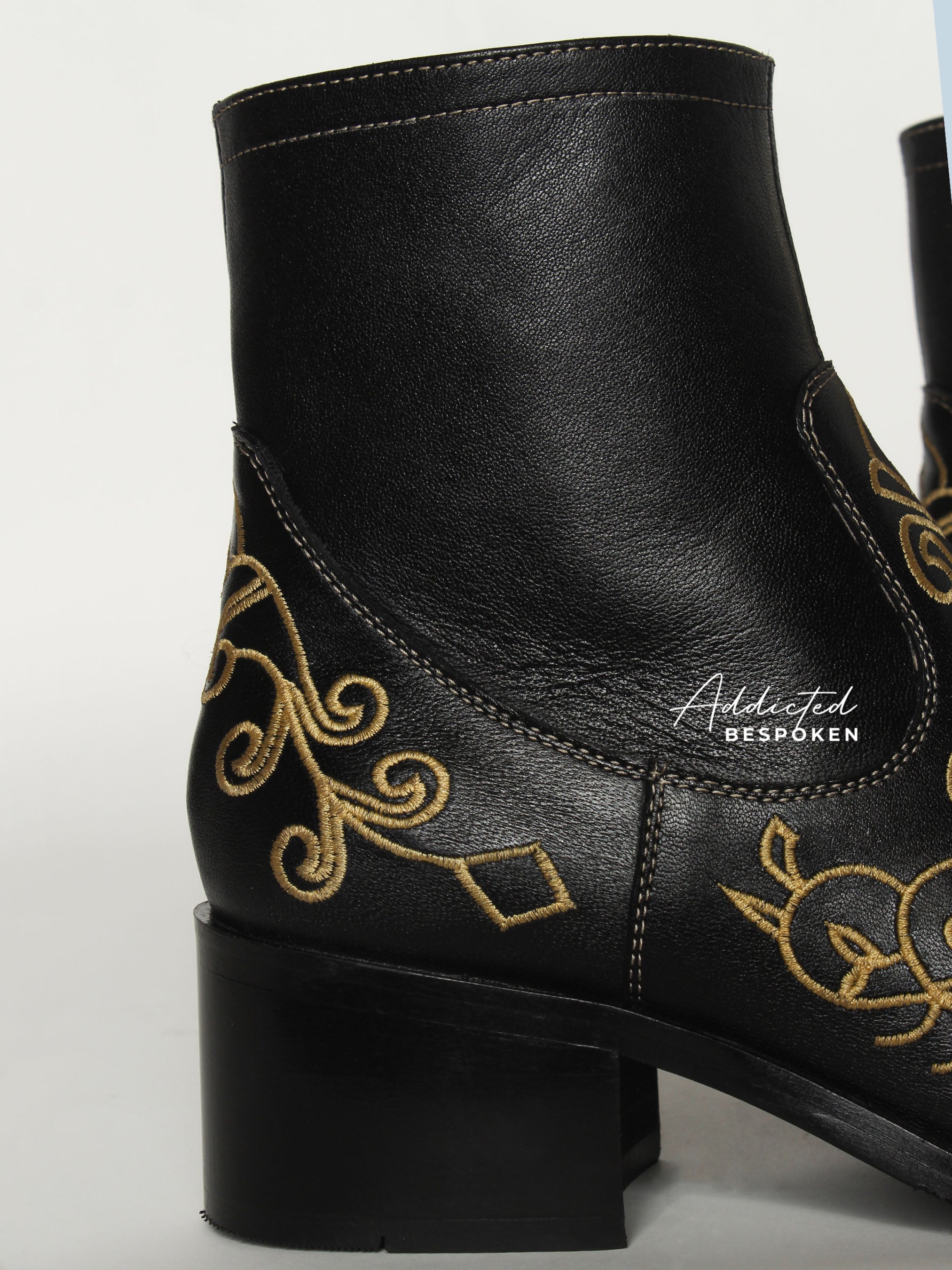 Regal Embroidered Boots Addicted Bespoken
