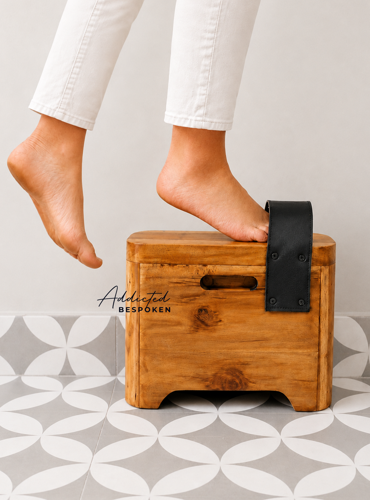 Wooden step stool