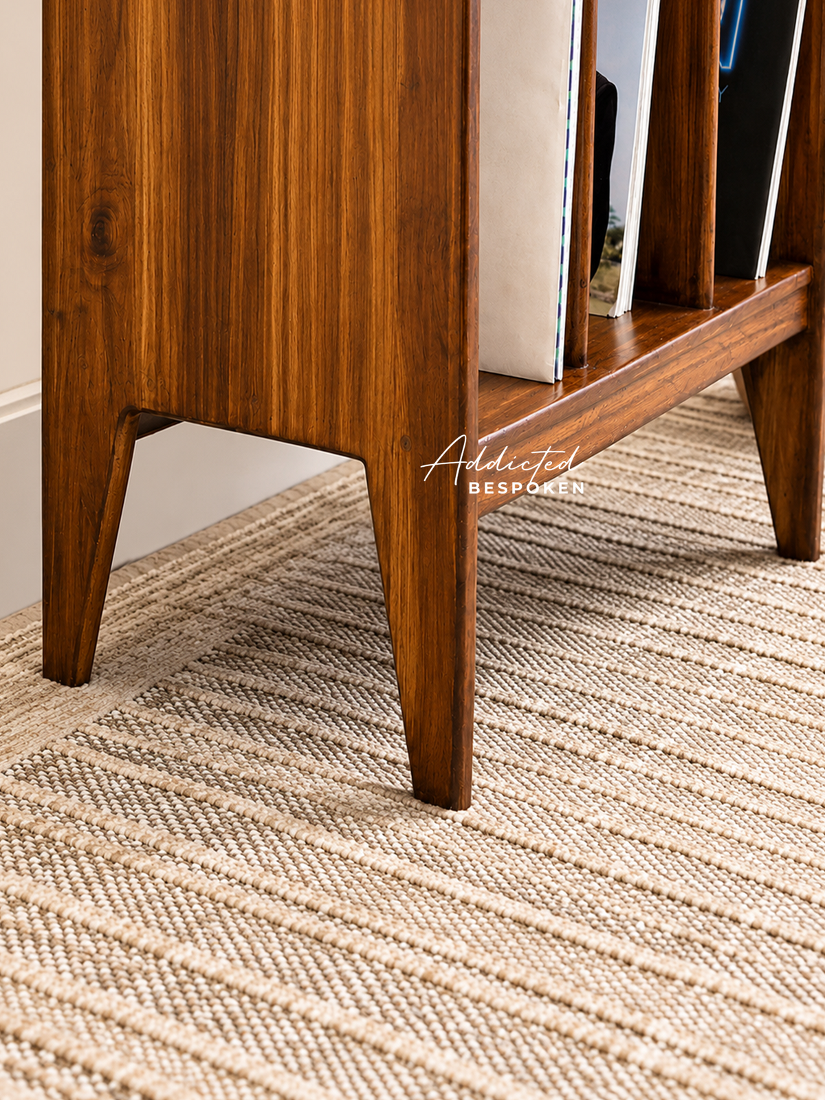 Wooden record player stand