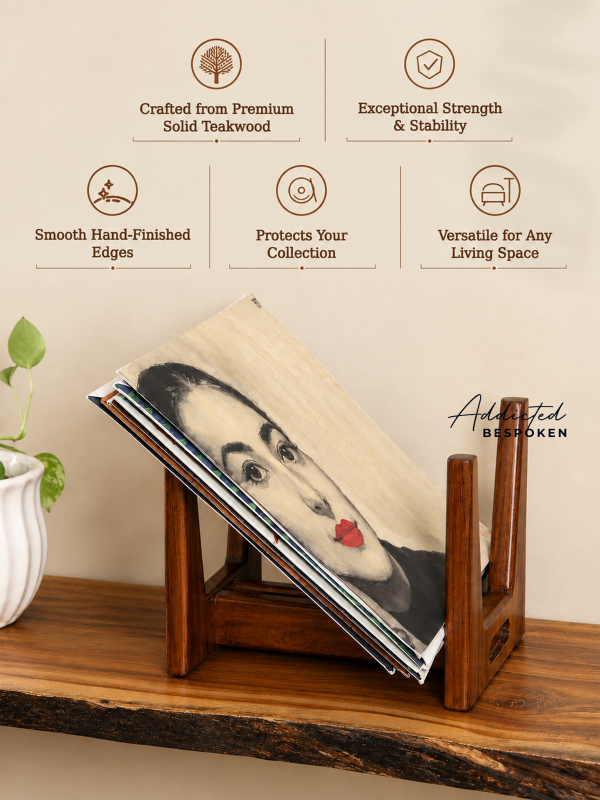 Wooden Record Holder
