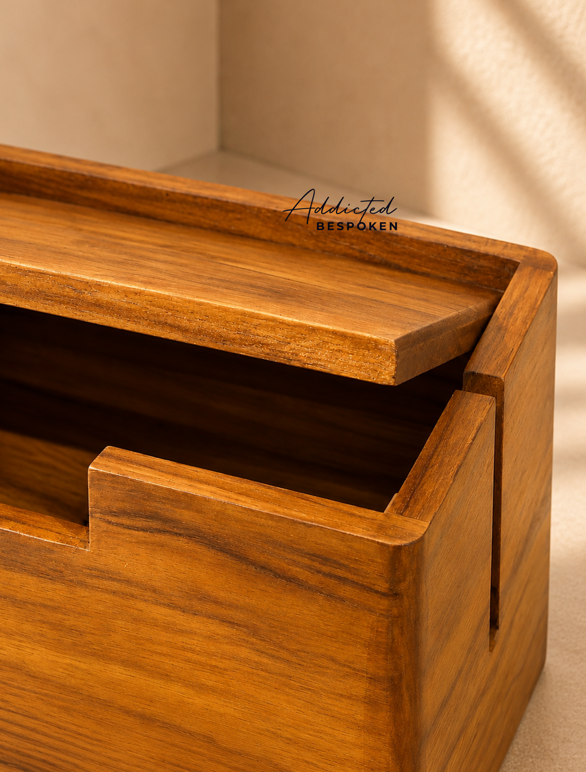 Wooden Charging Station with Drawer