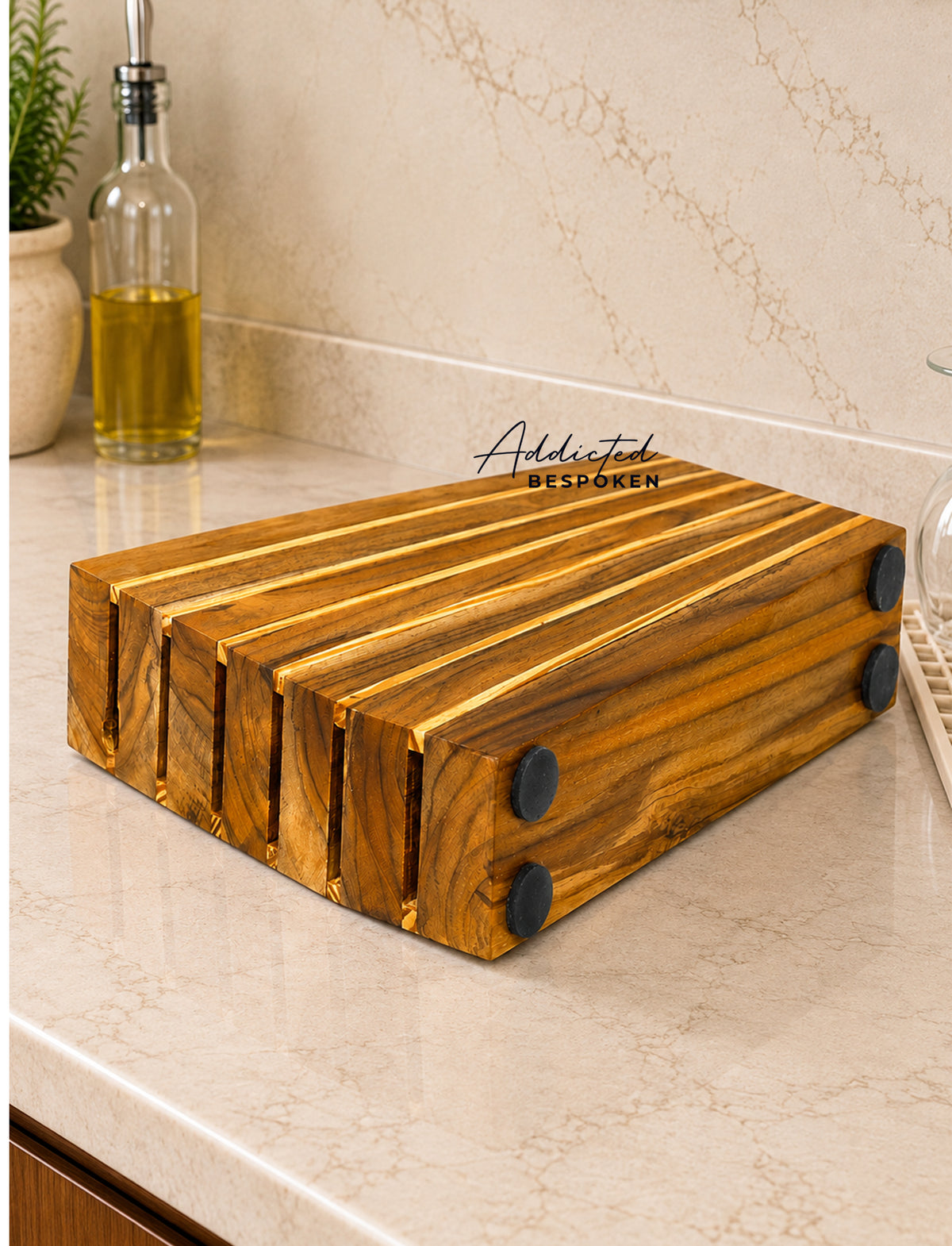 Wooden knife block