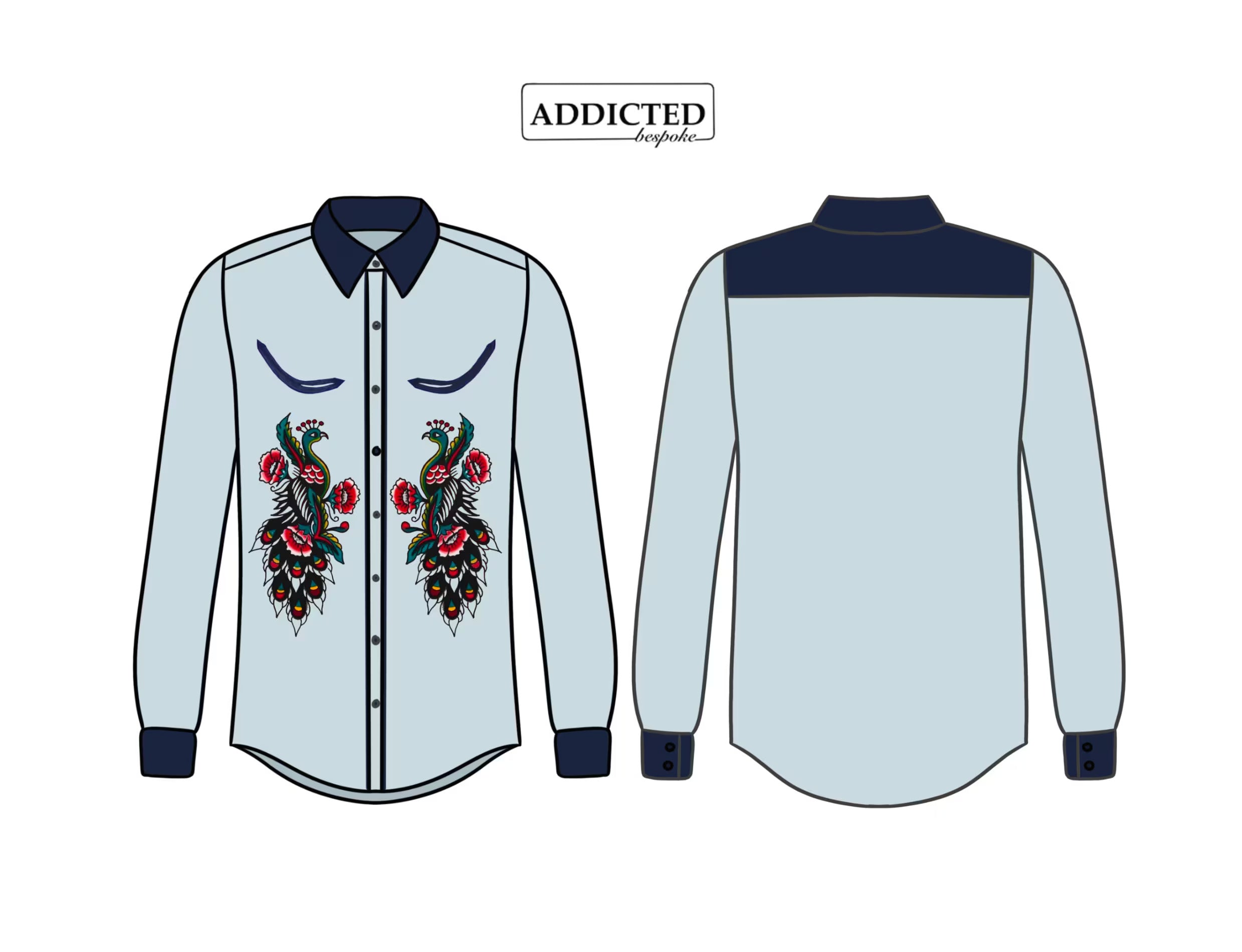 Blue Western Shirt