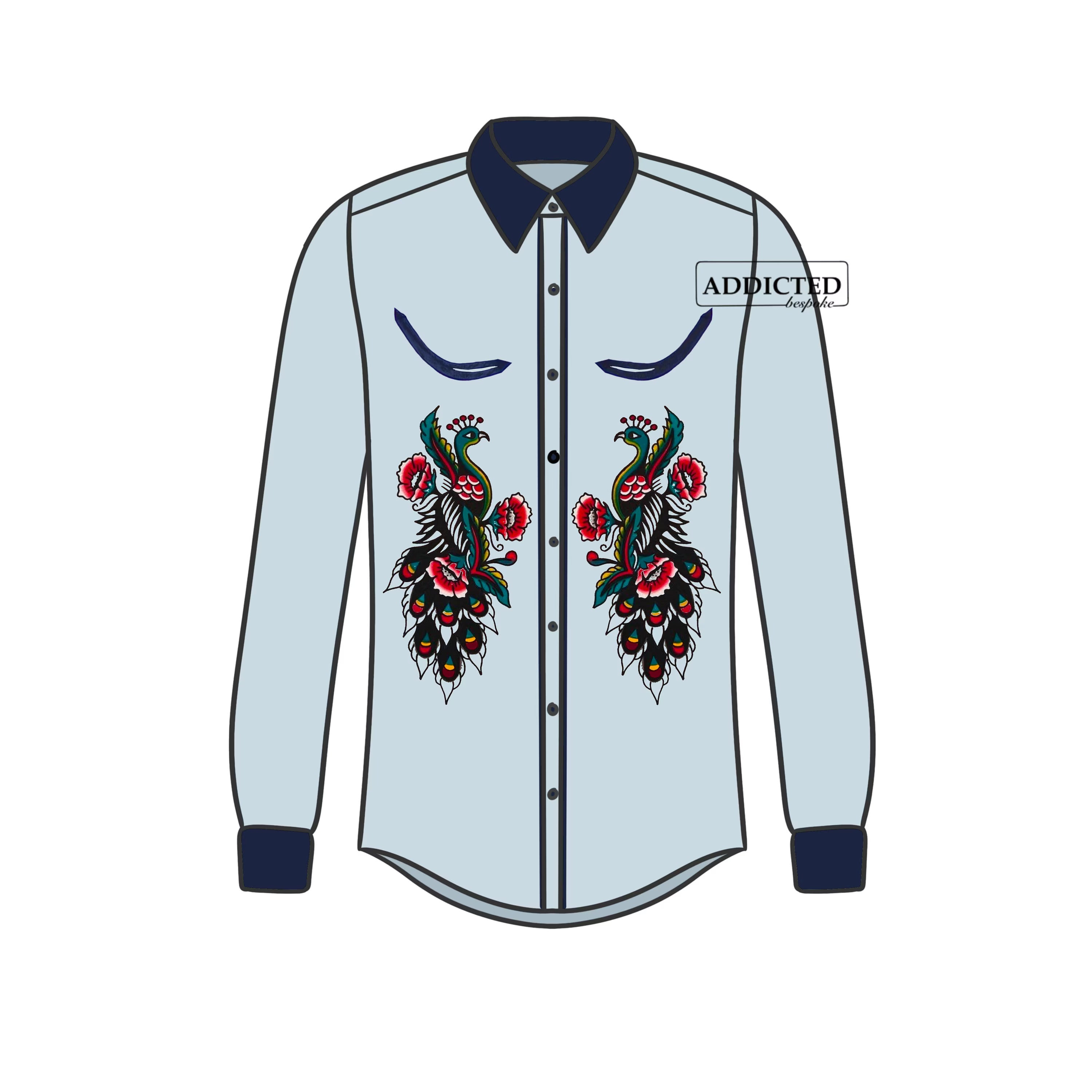 Blue Western Shirt