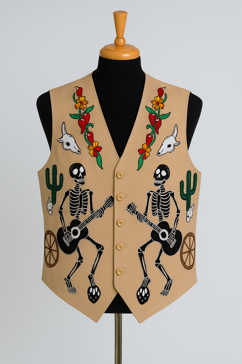 Western style suit vest and shirt detail – part of men’s country outfit combo.