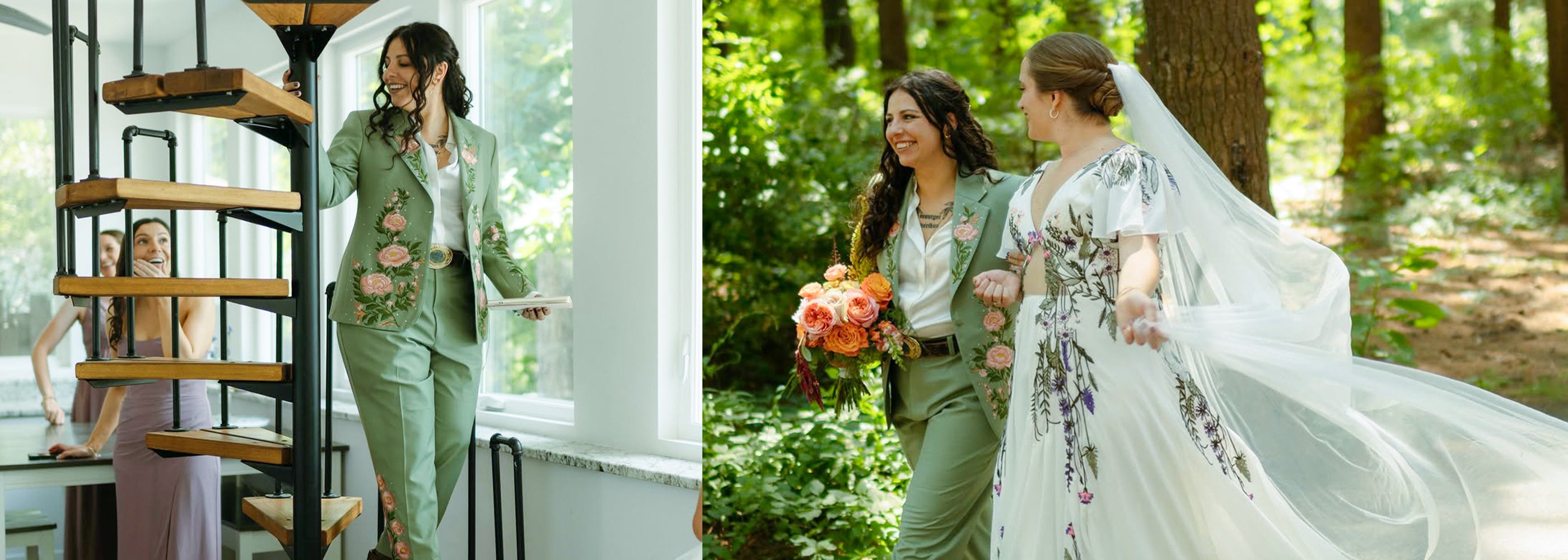 Handcrafted Floral Wedding Suit