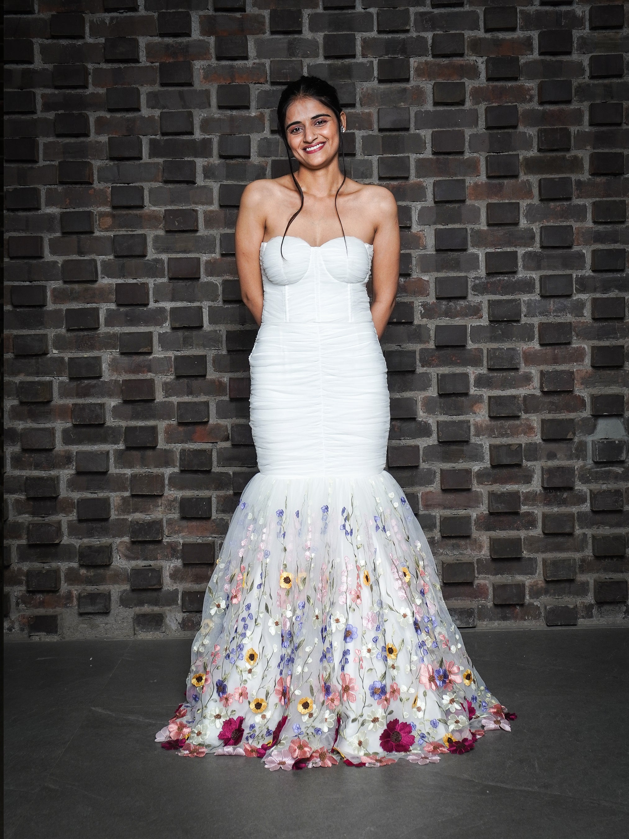 Floral Embroidered Bridal Gown Addicted Bespoken