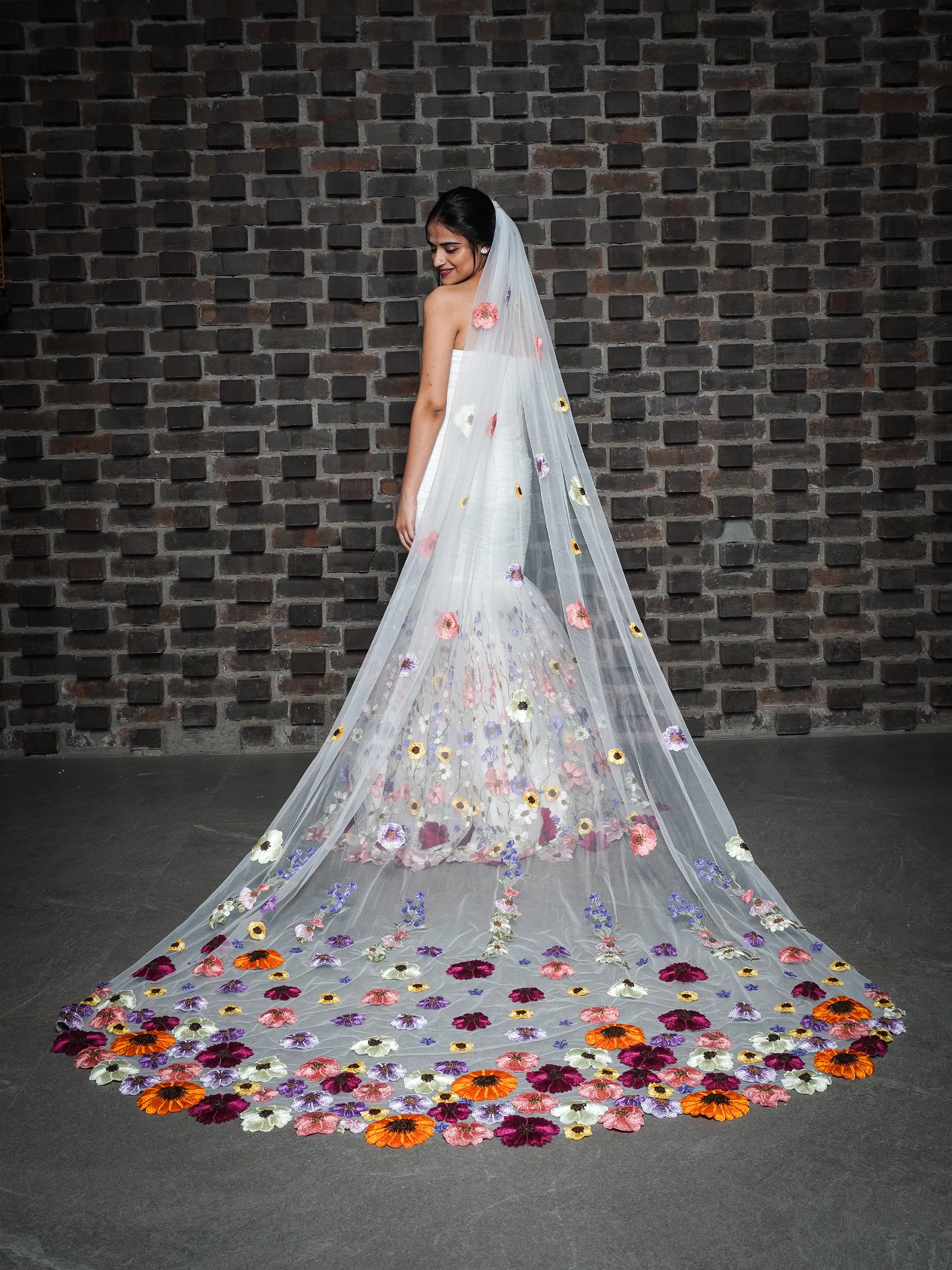 Floral Embroidered Bridal Gown Addicted Bespoken