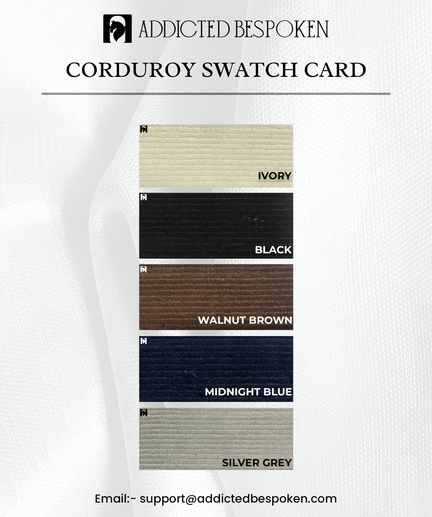 Fabric Swatches Collection Addicted Bespoken