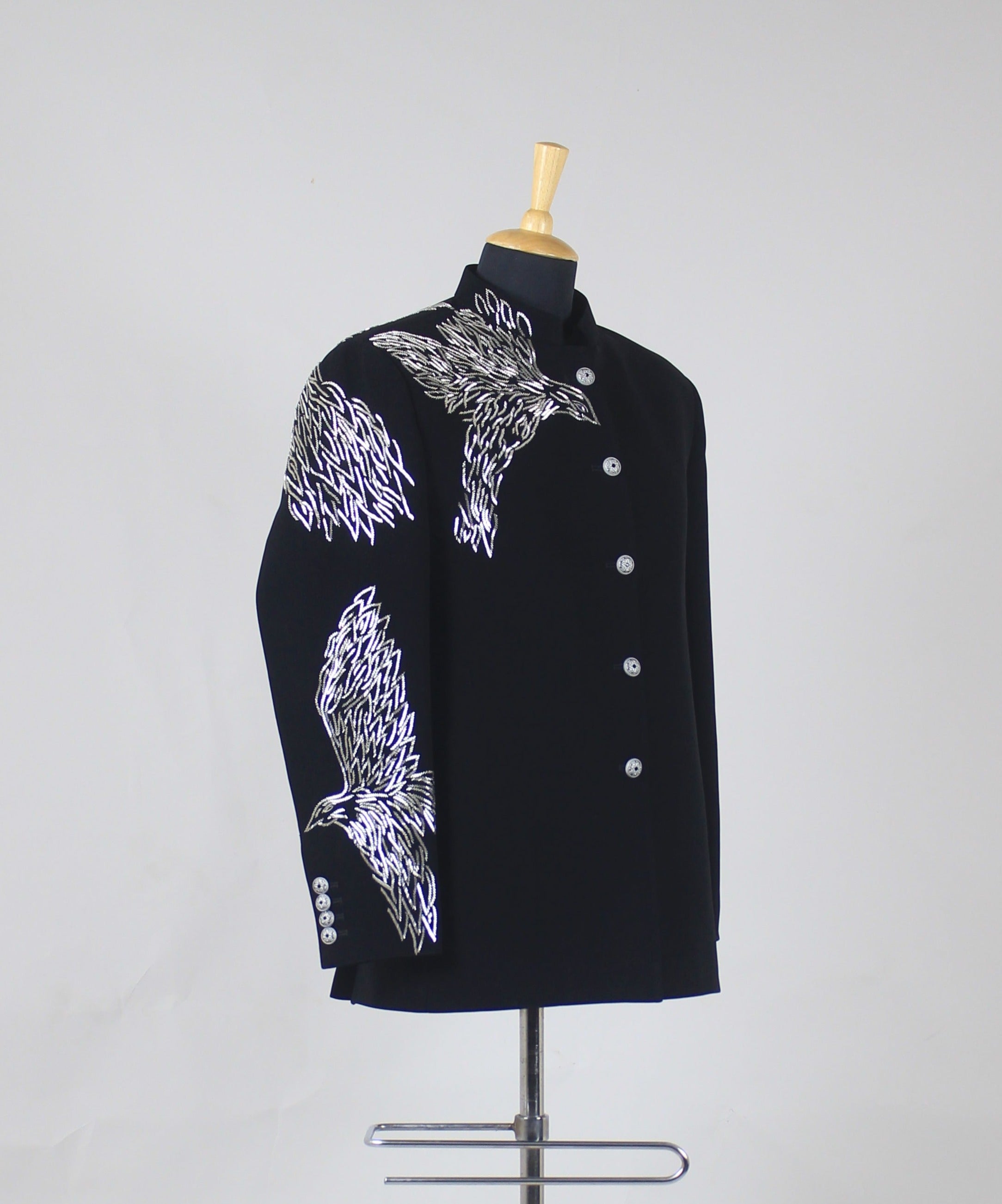 Mandarin Eagle Embroidered Jacket