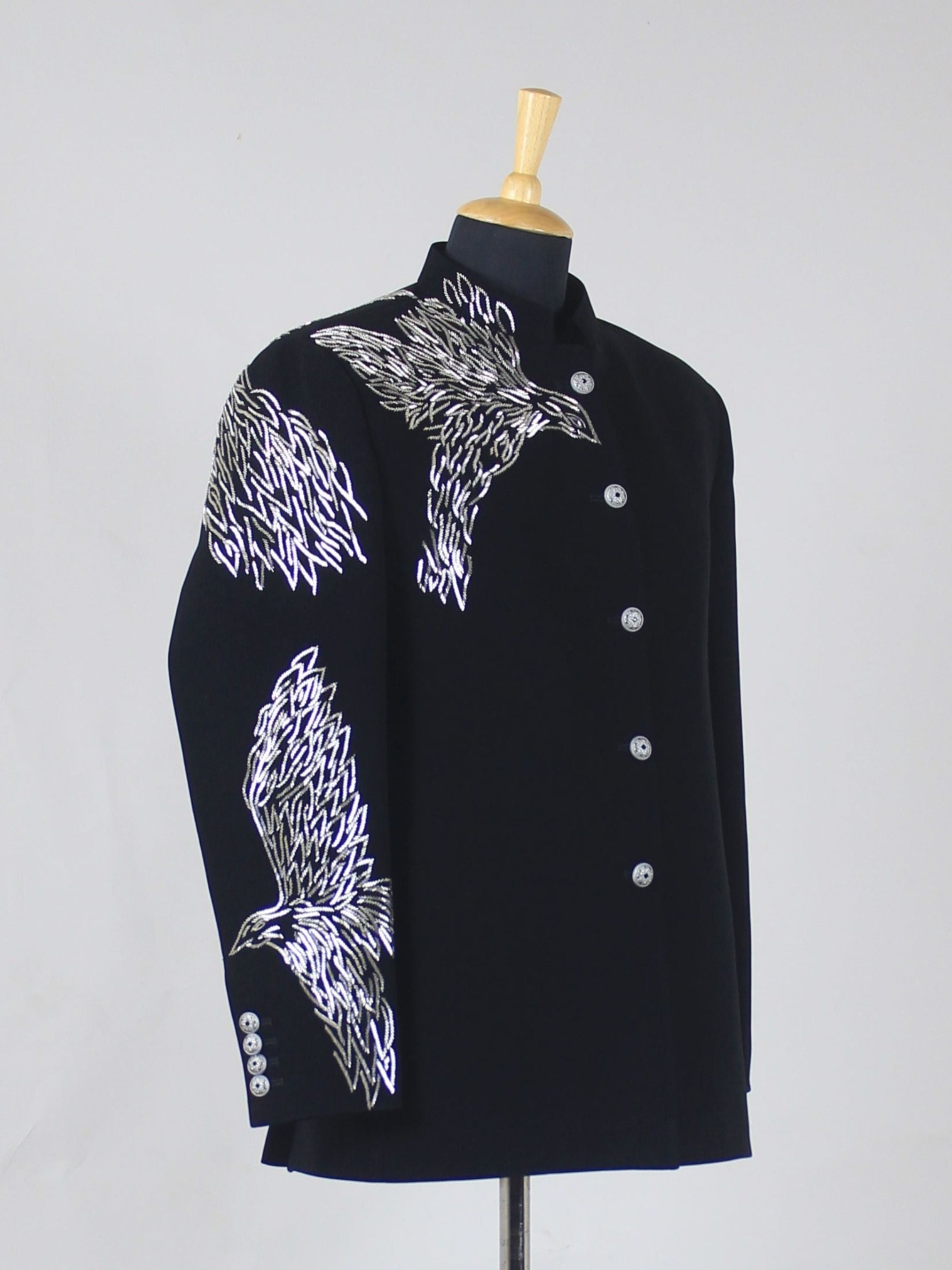 Embellished Eagle Embroidered Jacket Addicted Bespoken