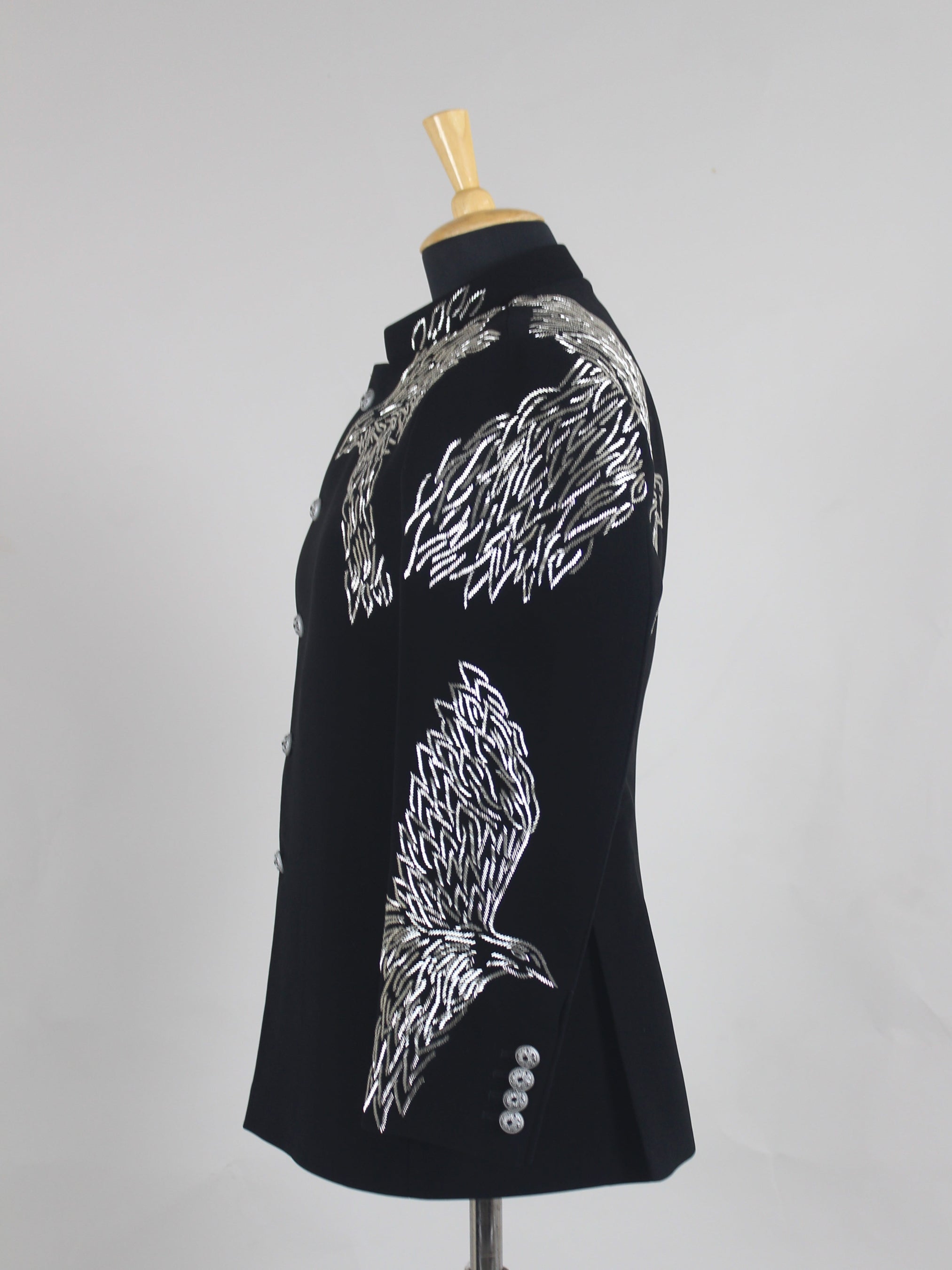 embroidered blazer