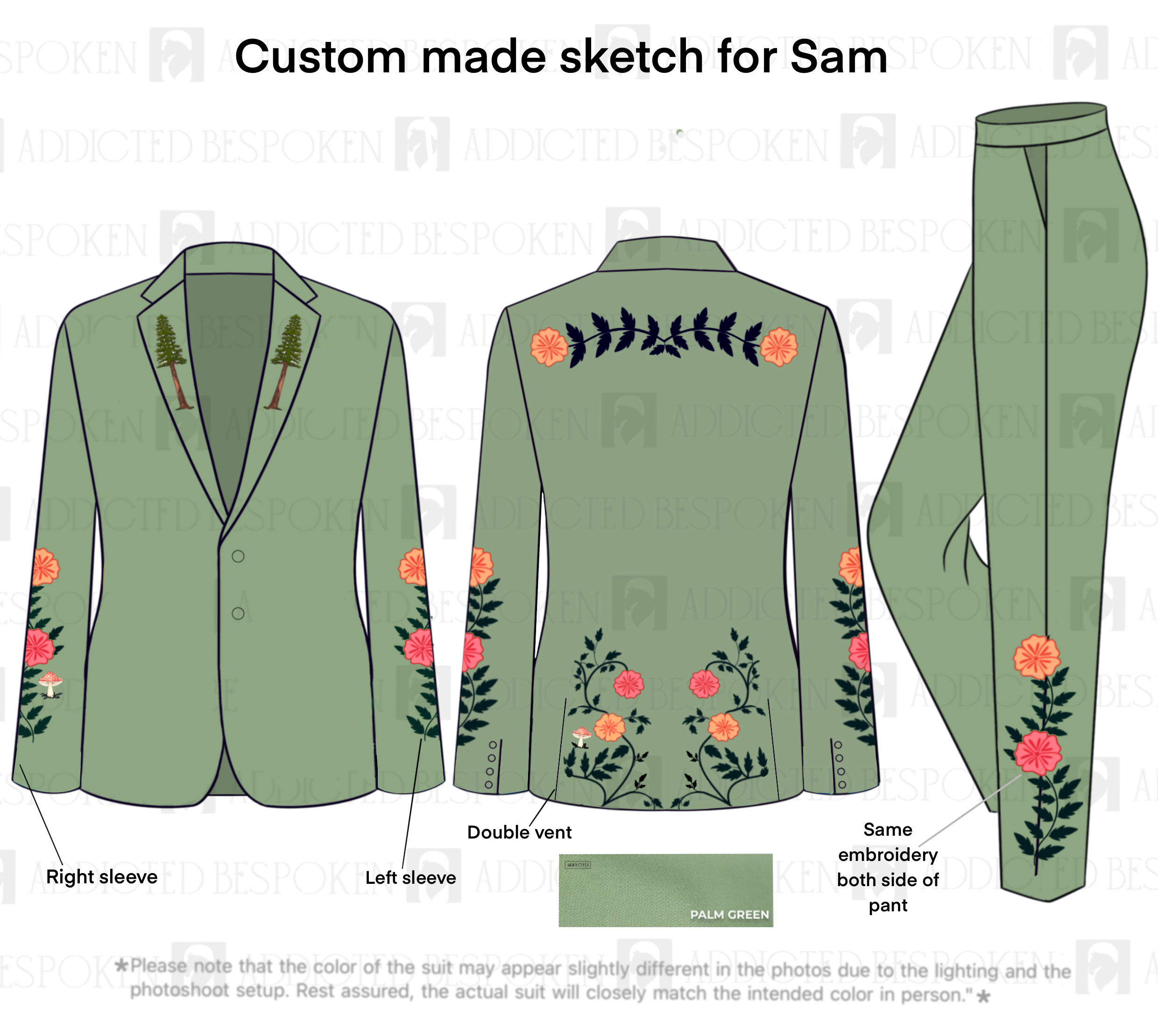 Custom made 2pc suit for Sam