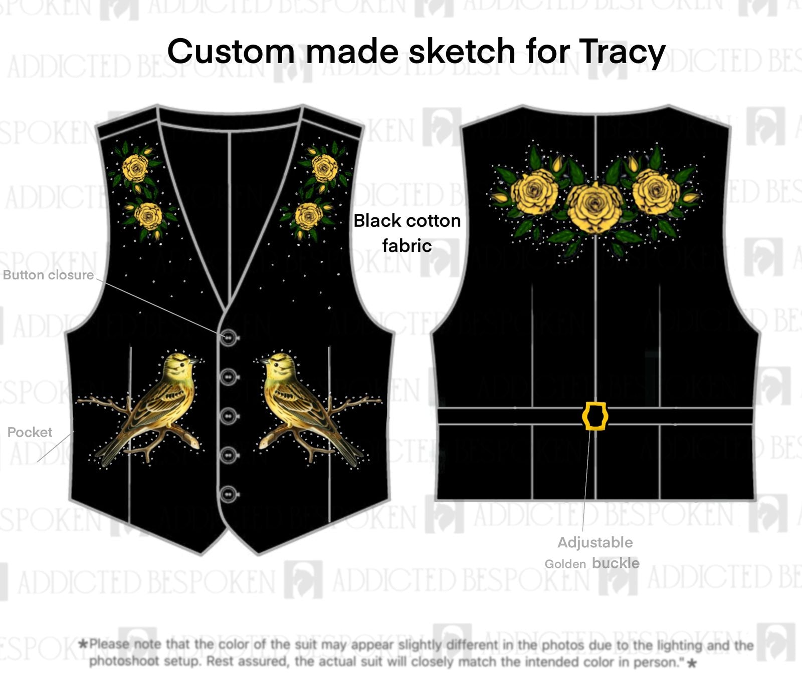 Custom Made 3pc suit + Shirt for Tracy