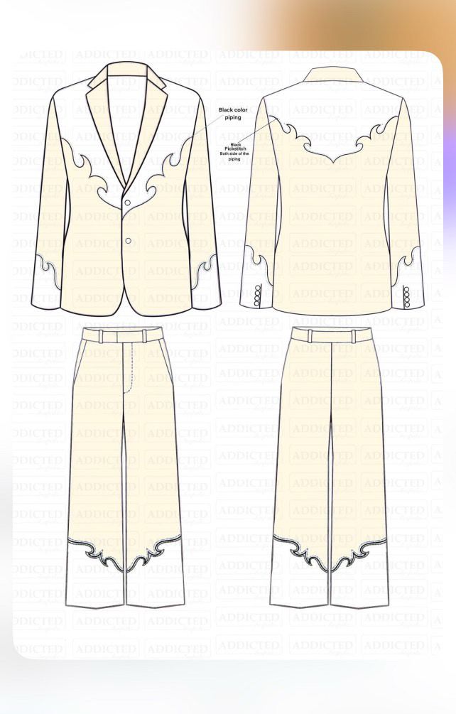 Custom made 2pc suit for Iwona